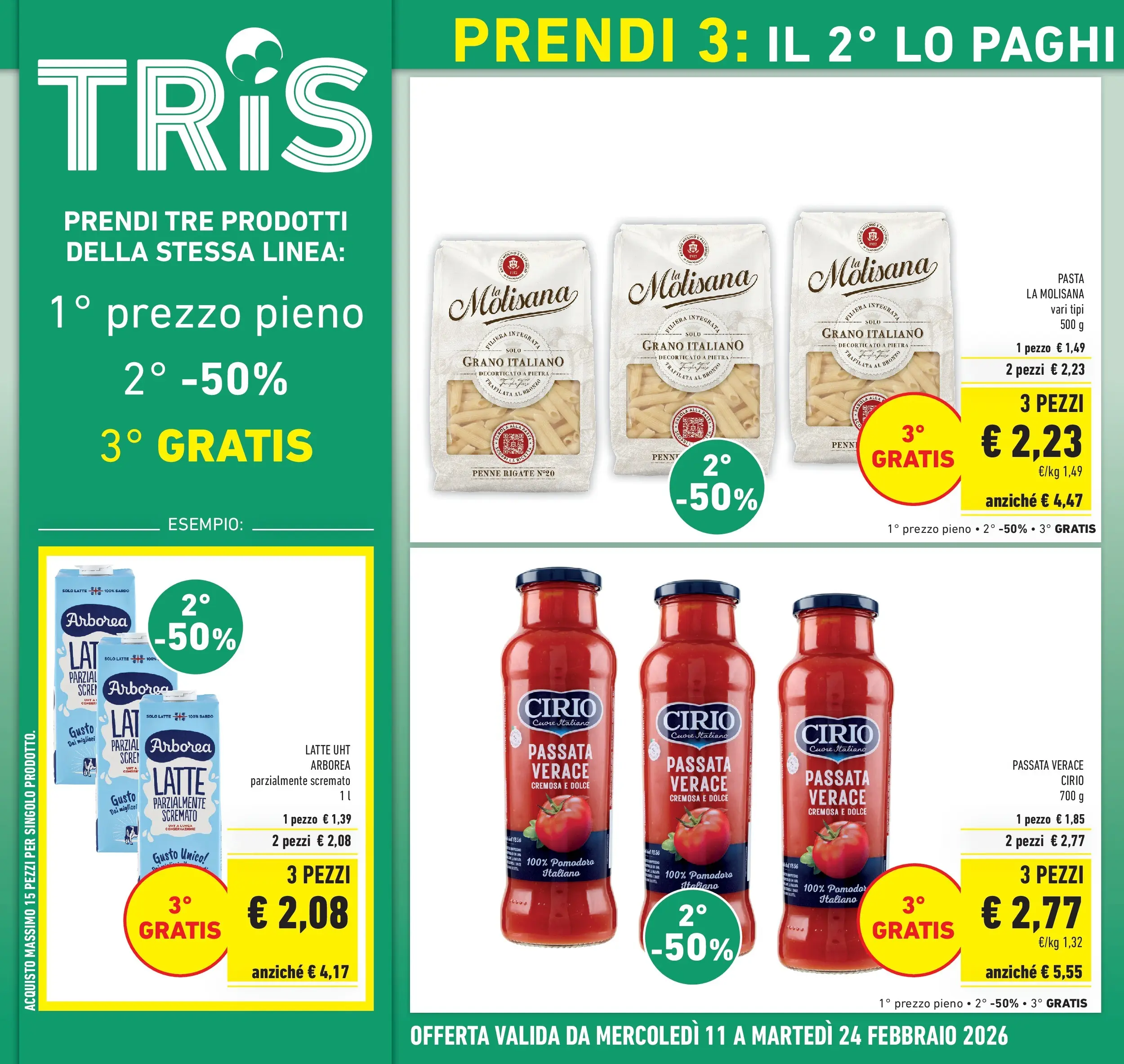 Volantino Conad dal 11/02/2026 > Anteprima | Pagina: 2 | Prodotti: Pomodoro, Latte, Pasta, Penne