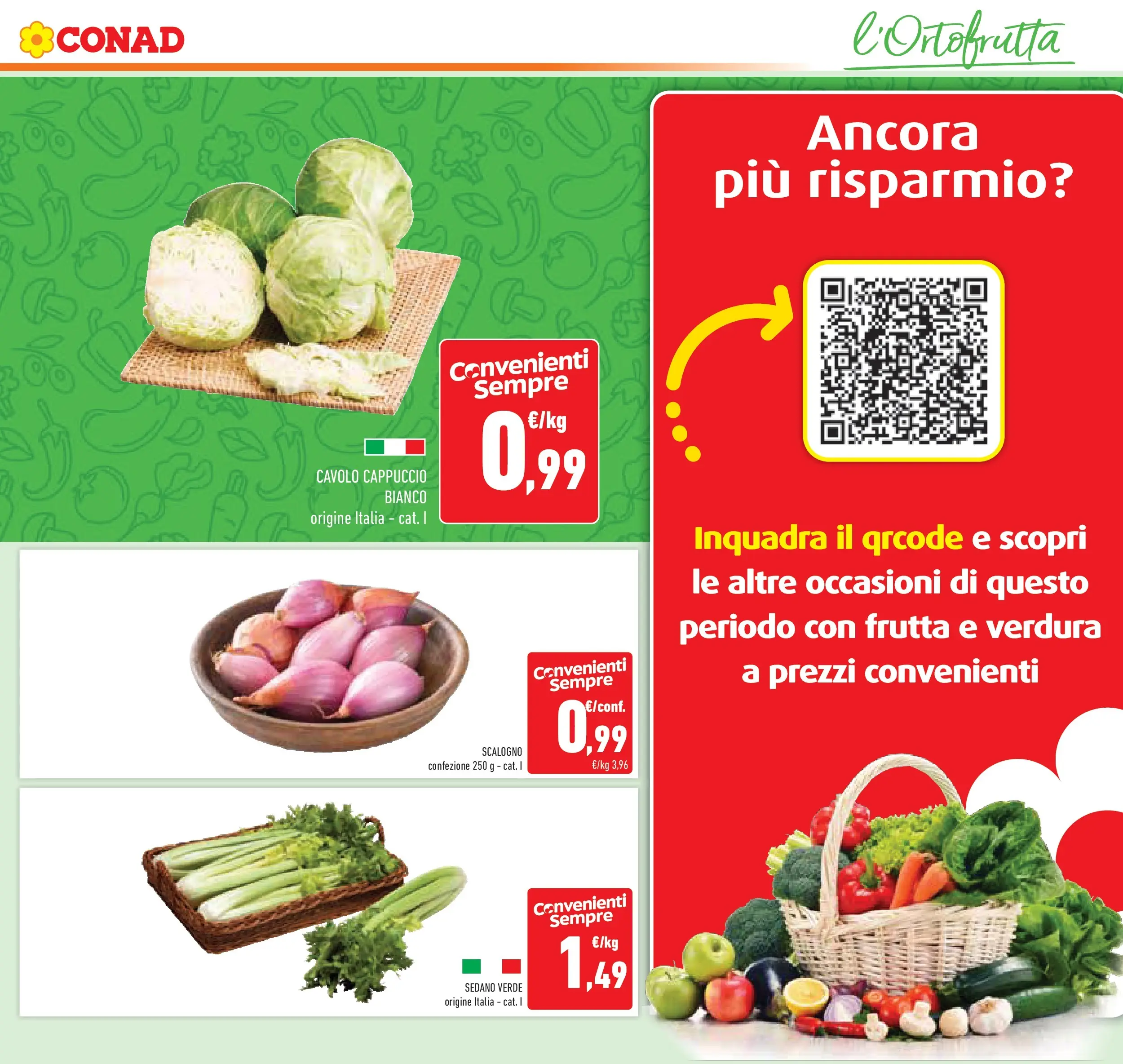 Volantino Conad dal 11/02/2026 > Anteprima | Pagina: 13 | Prodotti: Frutta, Sedano, Cavolo, Cappuccio