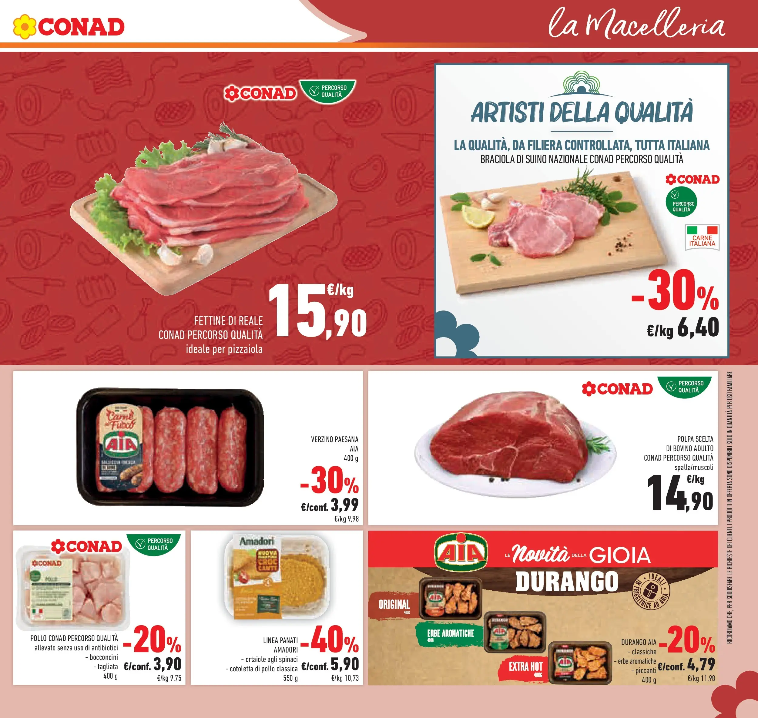 Volantino Conad dal 11/02/2026 > Anteprima | Pagina: 15 | Prodotti: Bovino, Pollo, Suino, Spinaci