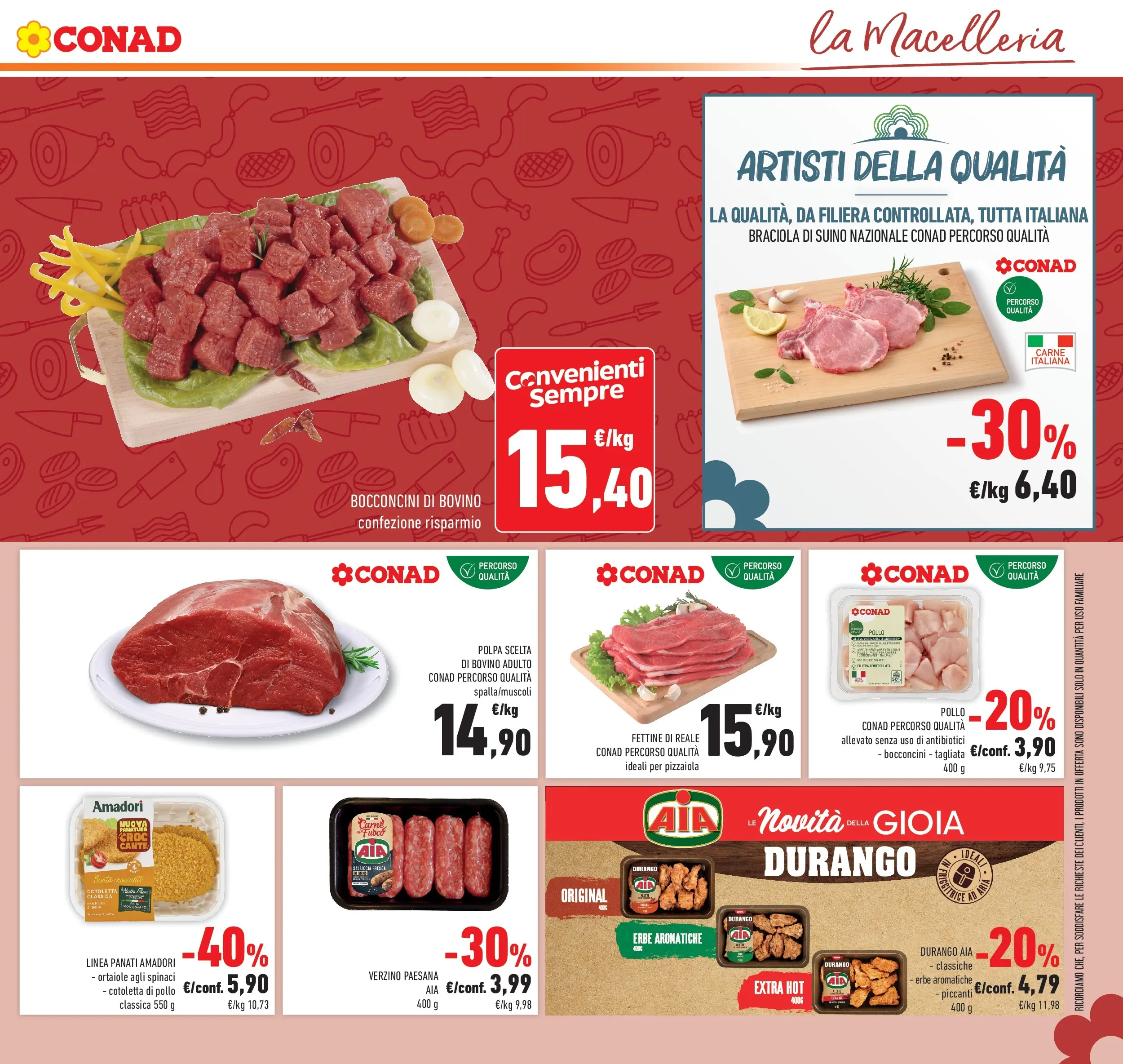 Volantino Conad dal 11/02/2026 > Anteprima | Pagina: 13 | Prodotti: Bovino, Pollo, Suino, Spinaci