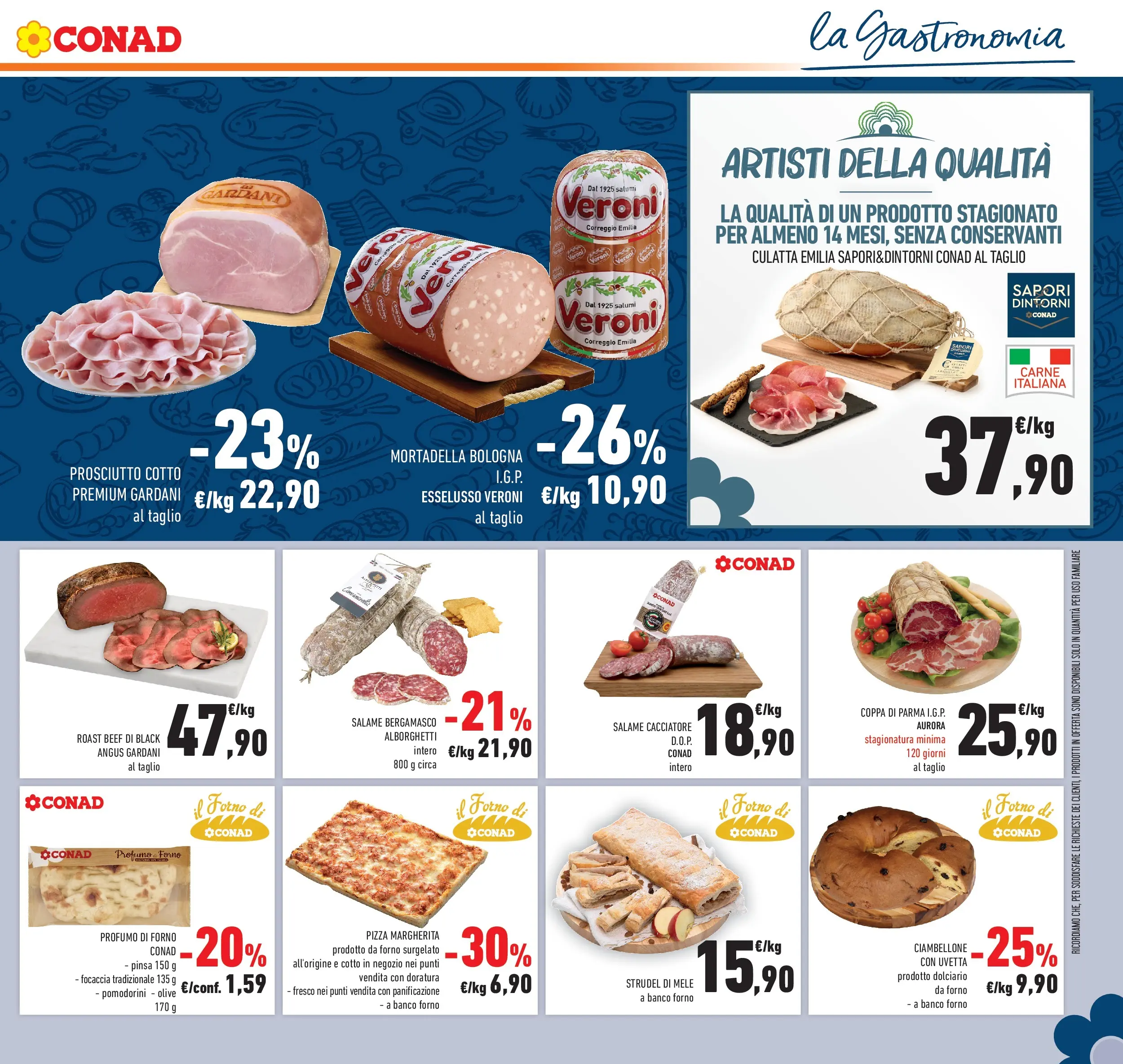 Volantino Conad dal 11/02/2026 > Anteprima | Pagina: 17 | Prodotti: Prosciutto Cotto, Salame, Mele, Focaccia