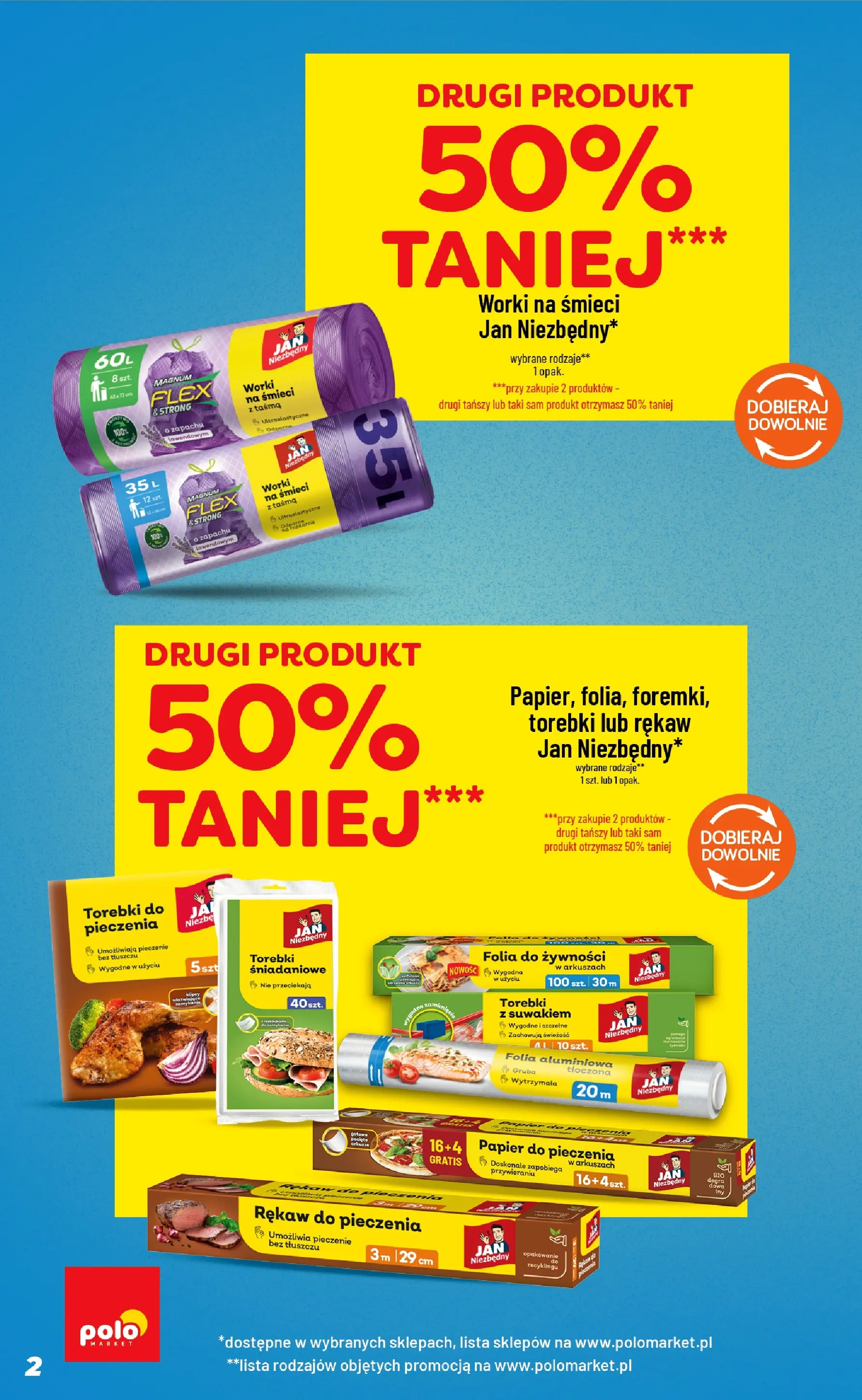 Nowa POLOmarket gazetka od jutra 11.02.2026 (PDF) | Strona: 2 | Produkty: Papier do pieczenia, Torebki