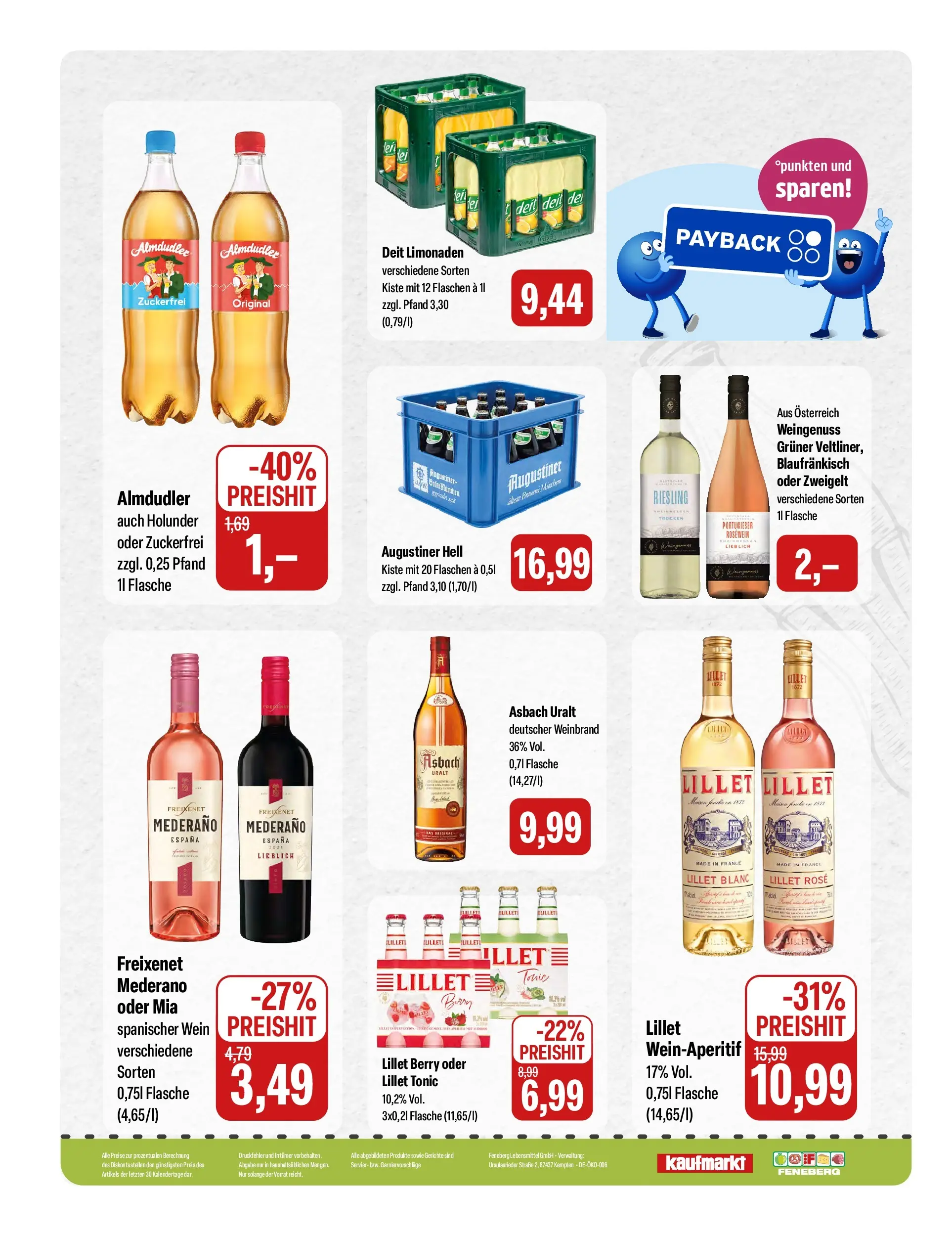 Feneberg - Feneberg: Aktuelle Angebote (ab 19.02.2026) zum Blättern | Seite: 16 | Produkte: Freixenet, Freixenet mederano, Lillet, Wein