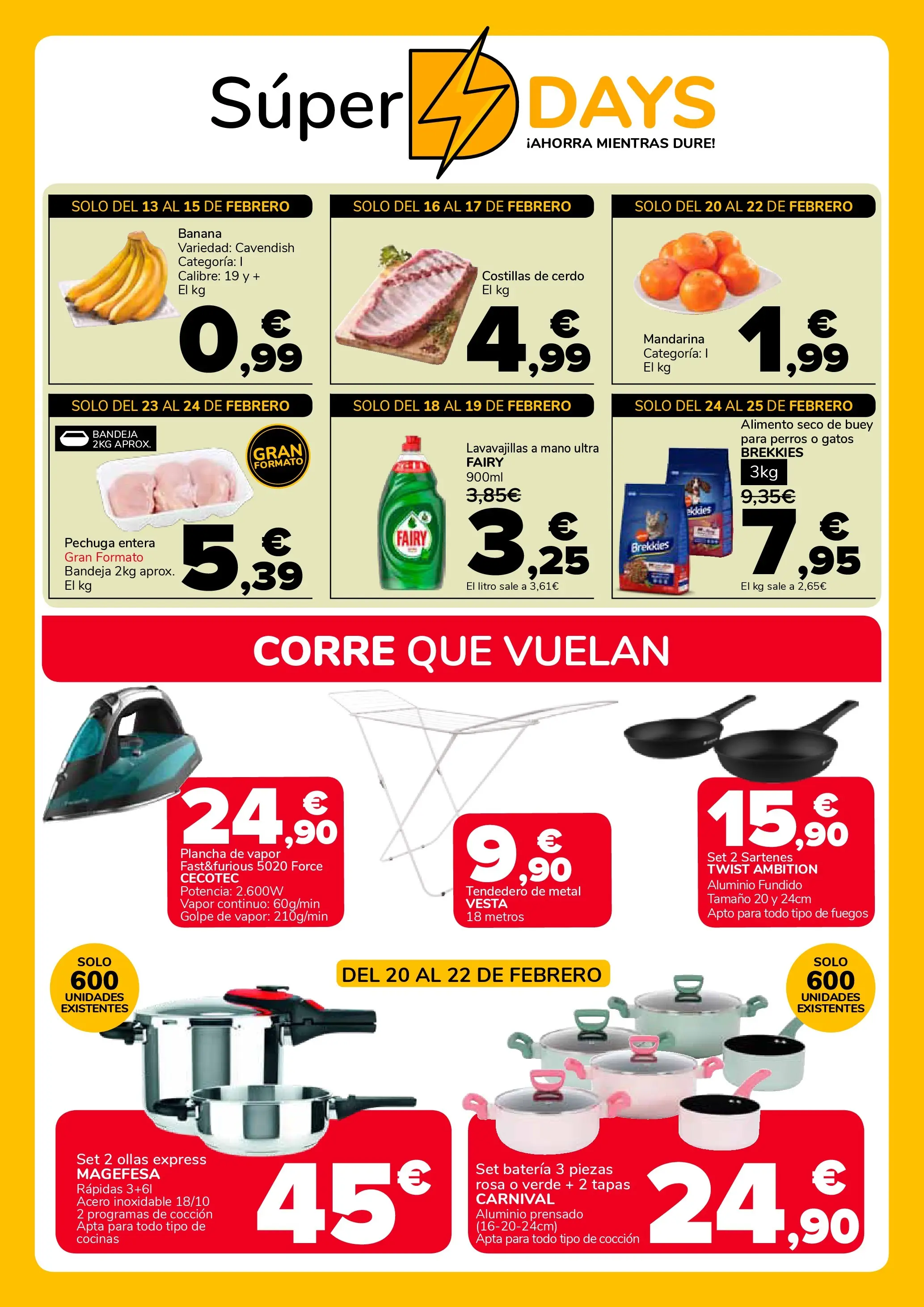 Supeco folleto 11/02/2026 - 25/02/2026 | Página: 3 | Productos: Tendedero, Lavavajillas, Bandeja, Batería