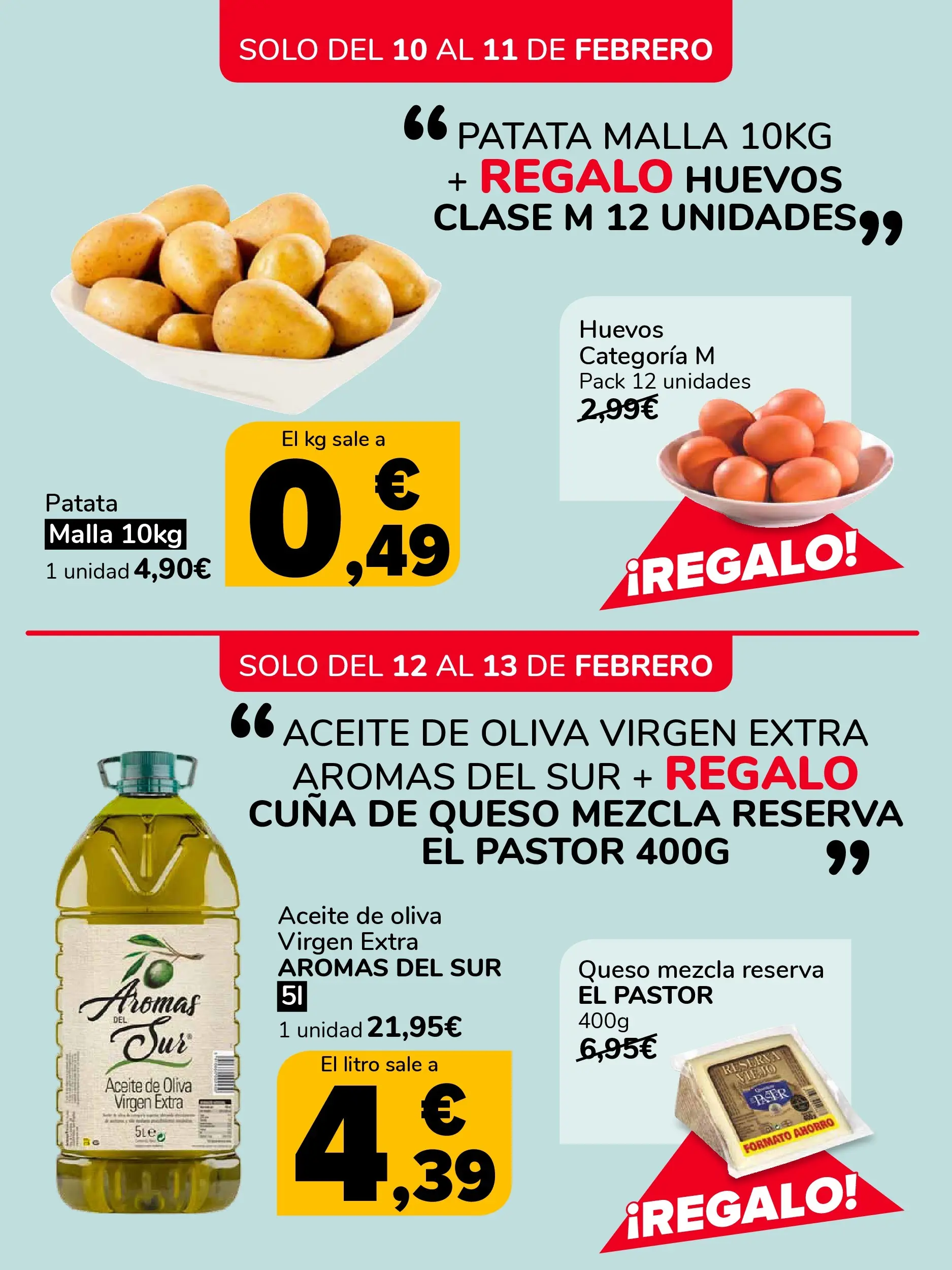 Supeco folleto 09/02/2026 - 22/02/2026 | Página: 2 | Productos: Queso, Huevos, Aceite, Aceite de oliva