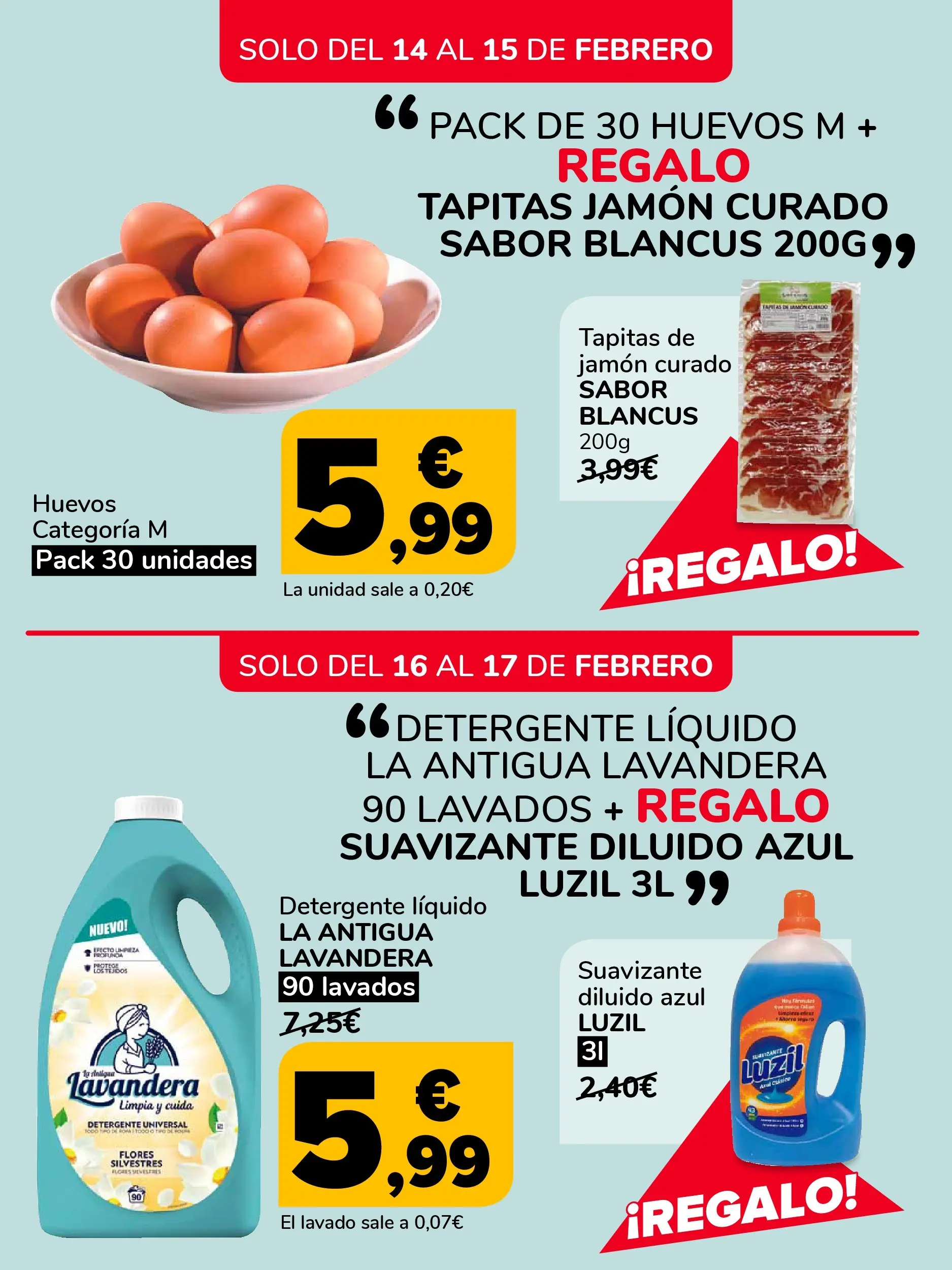 Supeco folleto 09/02/2026 - 22/02/2026 | Página: 3 | Productos: Detergente, Jamón, Detergente líquido, Suavizante