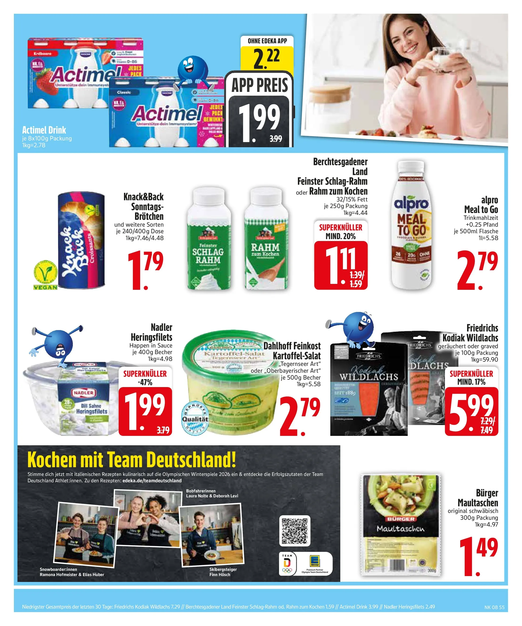 Edeka prospekt Altmannstein	 (ab 16.02.2026) » Angebote Online | Seite: 5 | Produkte: Burger, Croissant, Maultaschen, Sahne