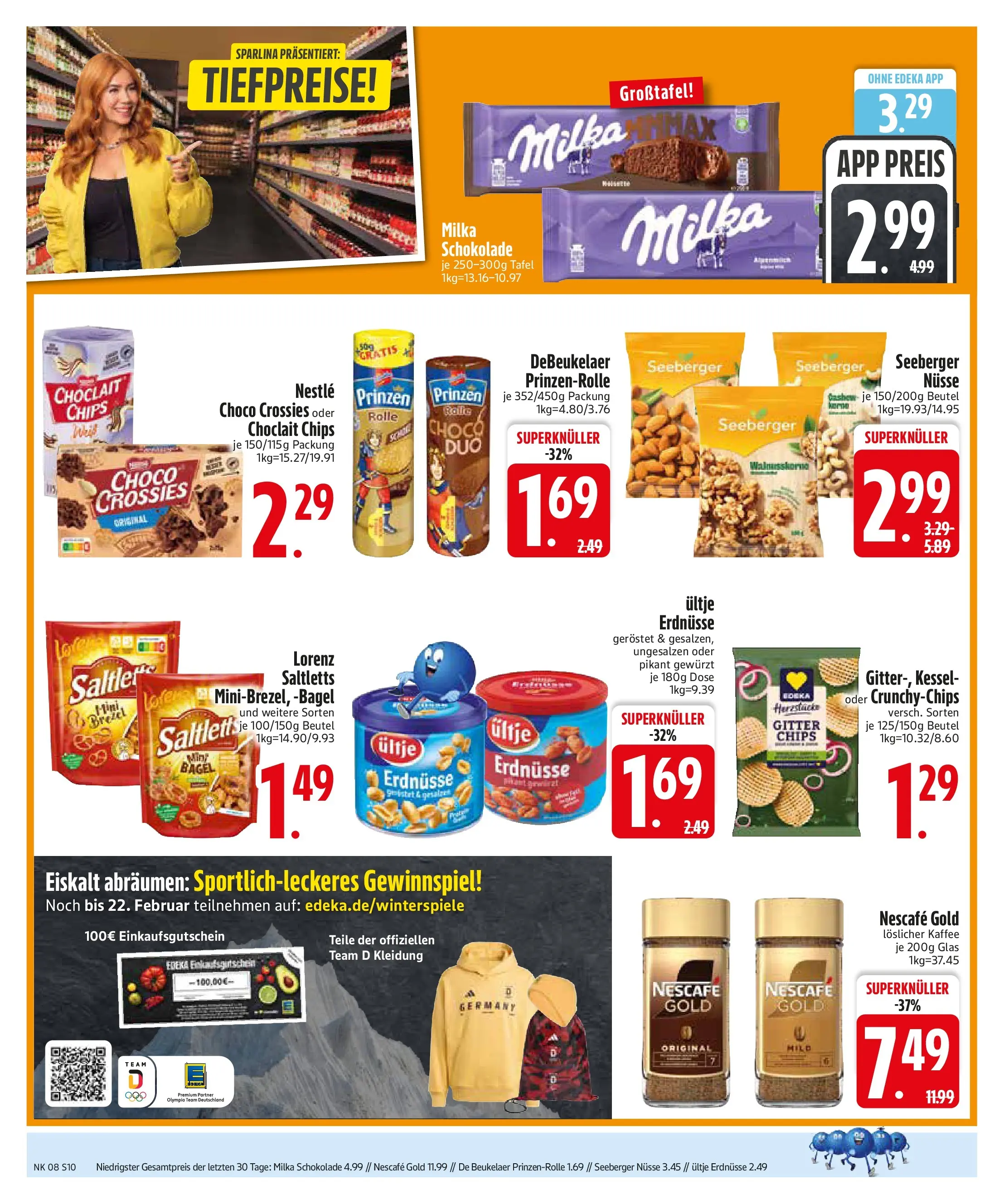 Edeka prospekt Altmannstein	 (ab 16.02.2026) » Angebote Online | Seite: 10 | Produkte: Nescafe, Erdnüsse, Milka, Nescafe gold