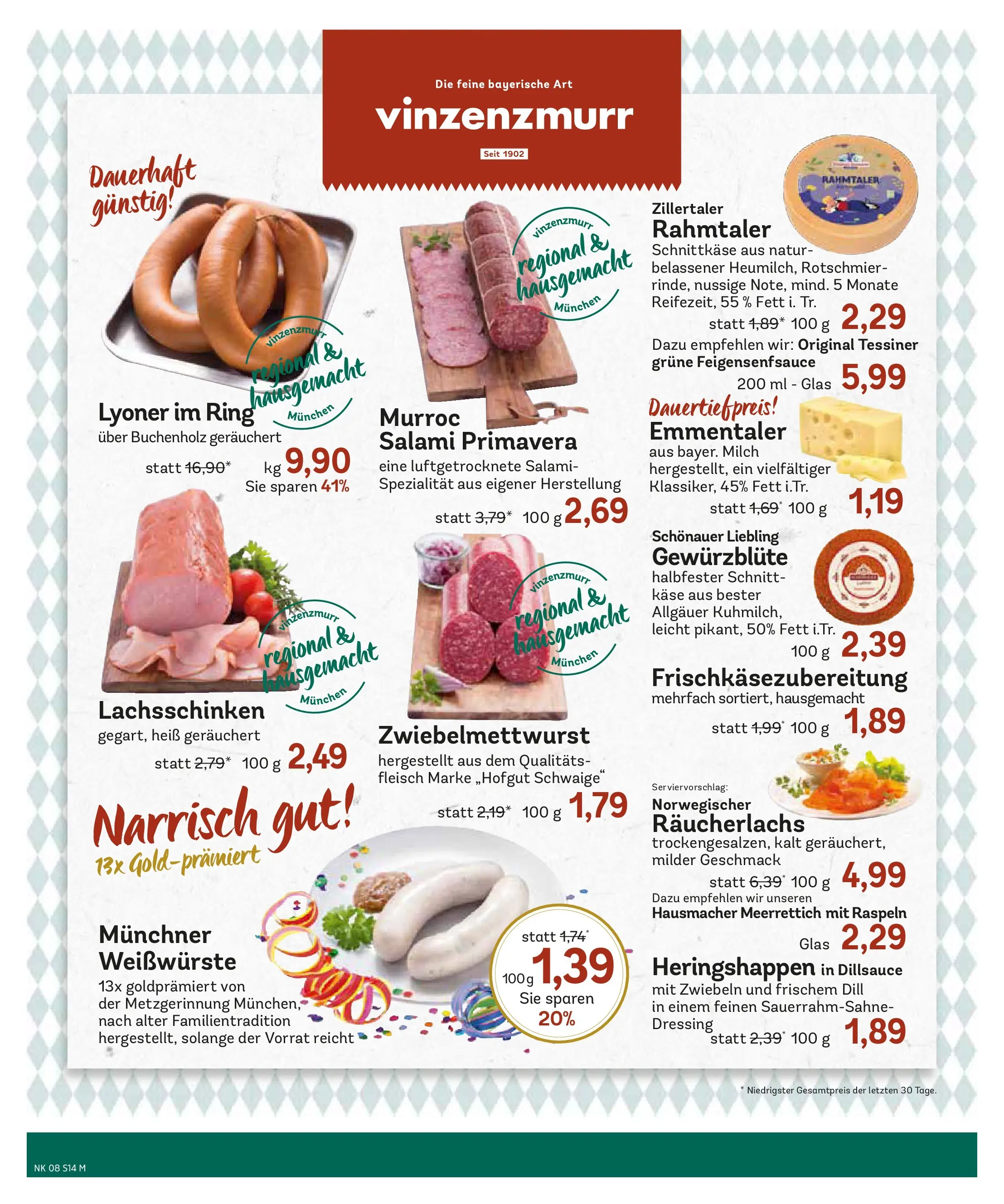 Edeka prospekt München	 (ab 16.02.2026) » Angebote Online | Seite: 14 | Produkte: Milch, Käse, Dressing, Salami