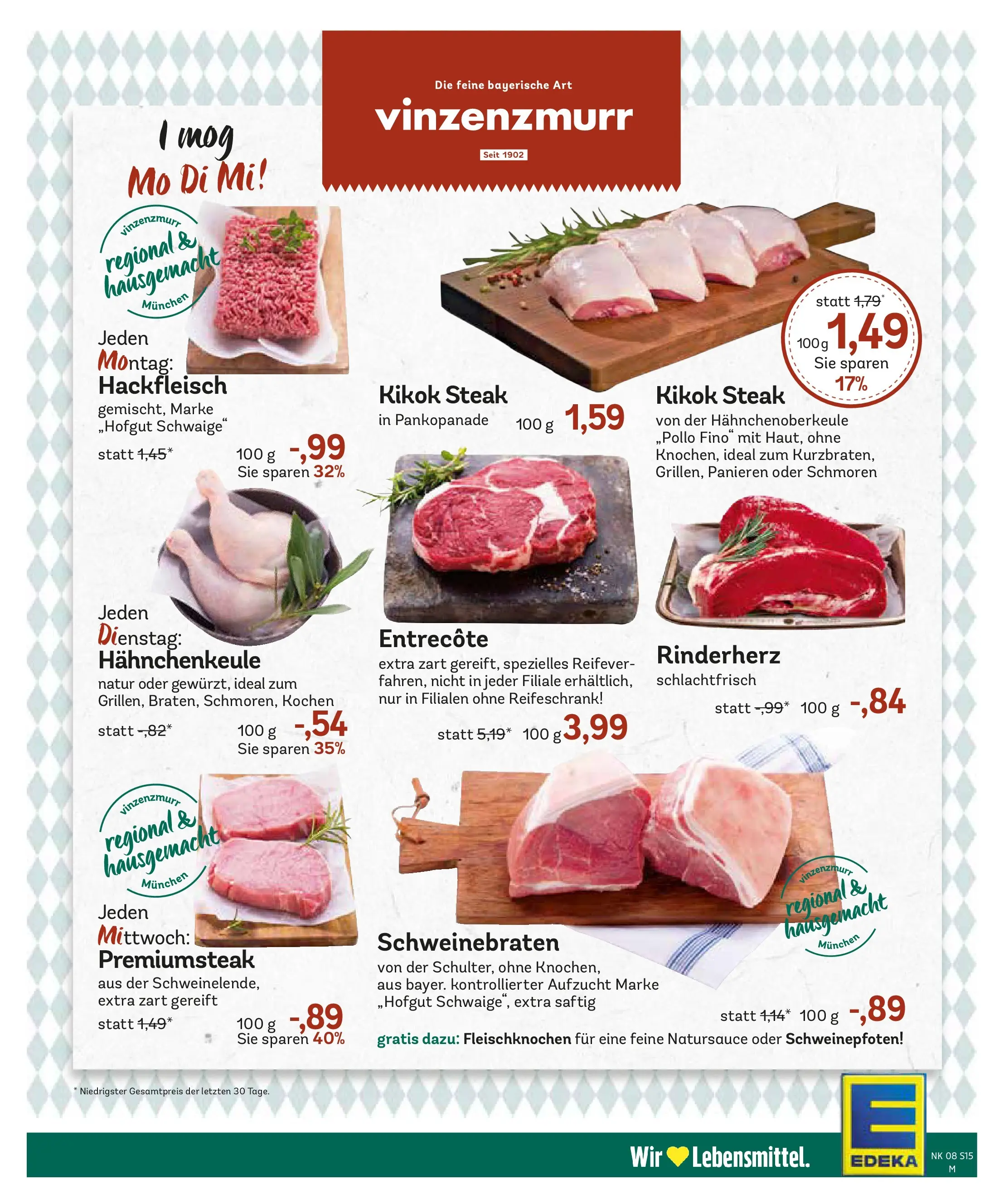 Edeka prospekt München	 (ab 16.02.2026) » Angebote Online | Seite: 15 | Produkte: Entrecote, Steak, Hackfleisch