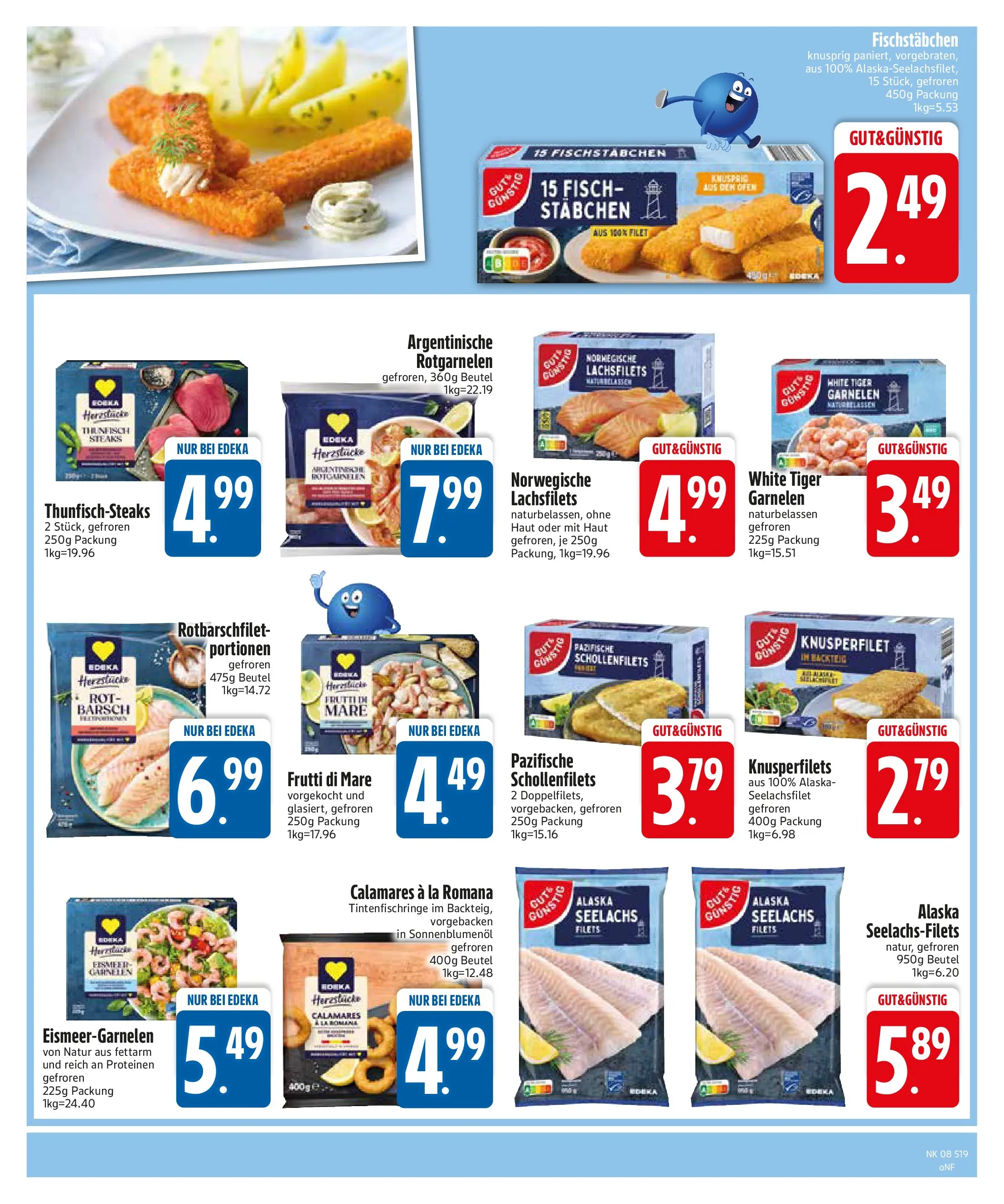 Edeka prospekt Zwiesel	 (ab 16.02.2026) » Angebote Online | Seite: 19 | Produkte: Sonnenblumenol, Fisch, Fischstabchen, Tiger garnelen