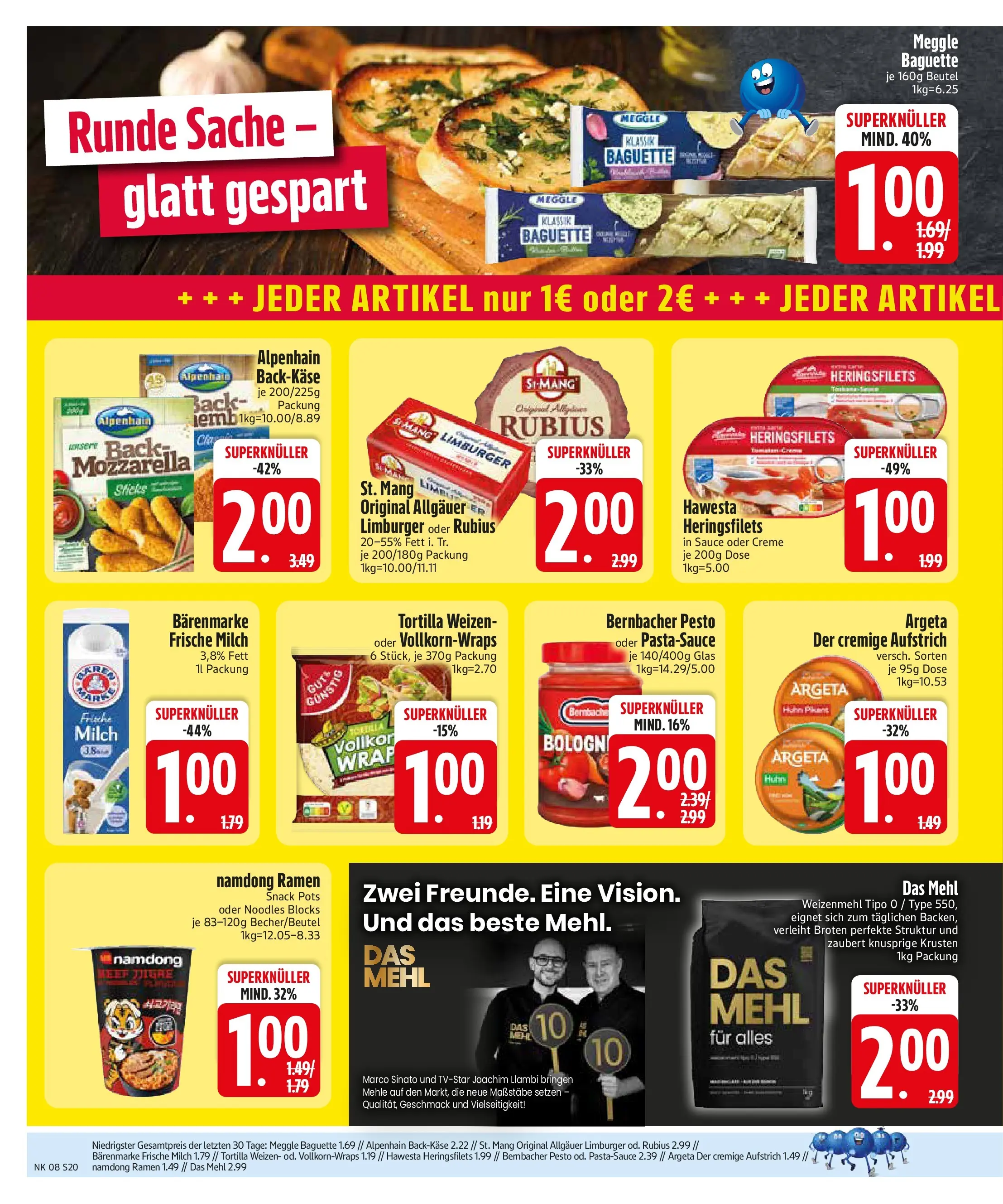 Edeka prospekt Altmannstein	 (ab 16.02.2026) » Angebote Online | Seite: 20 | Produkte: Milch, Mozzarella, Baguette, Creme