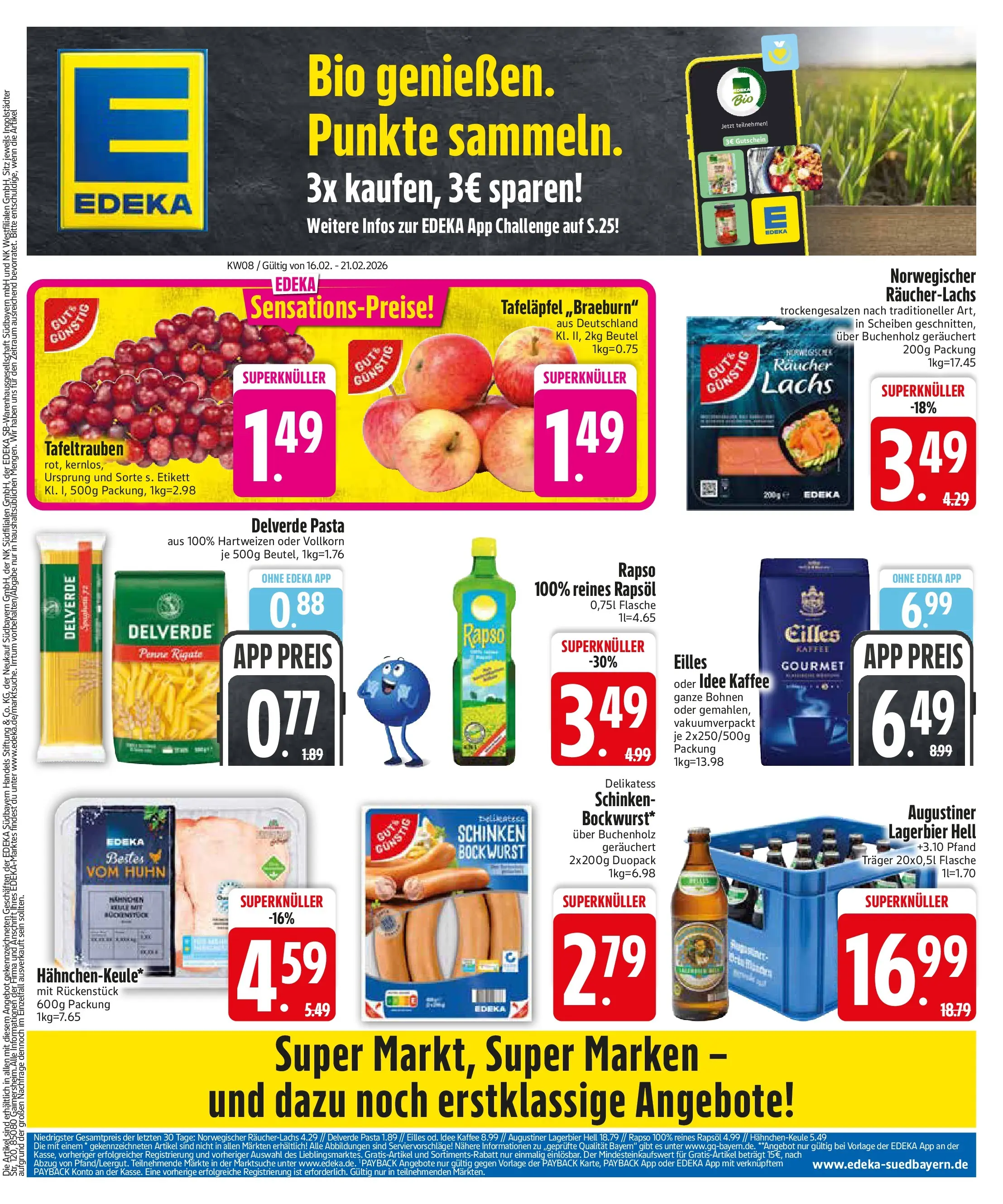Edeka prospekt München	 (ab 16.02.2026) » Angebote Online | Seite: 1 | Produkte: Idee kaffee, Kaffee, Wurst, Pasta