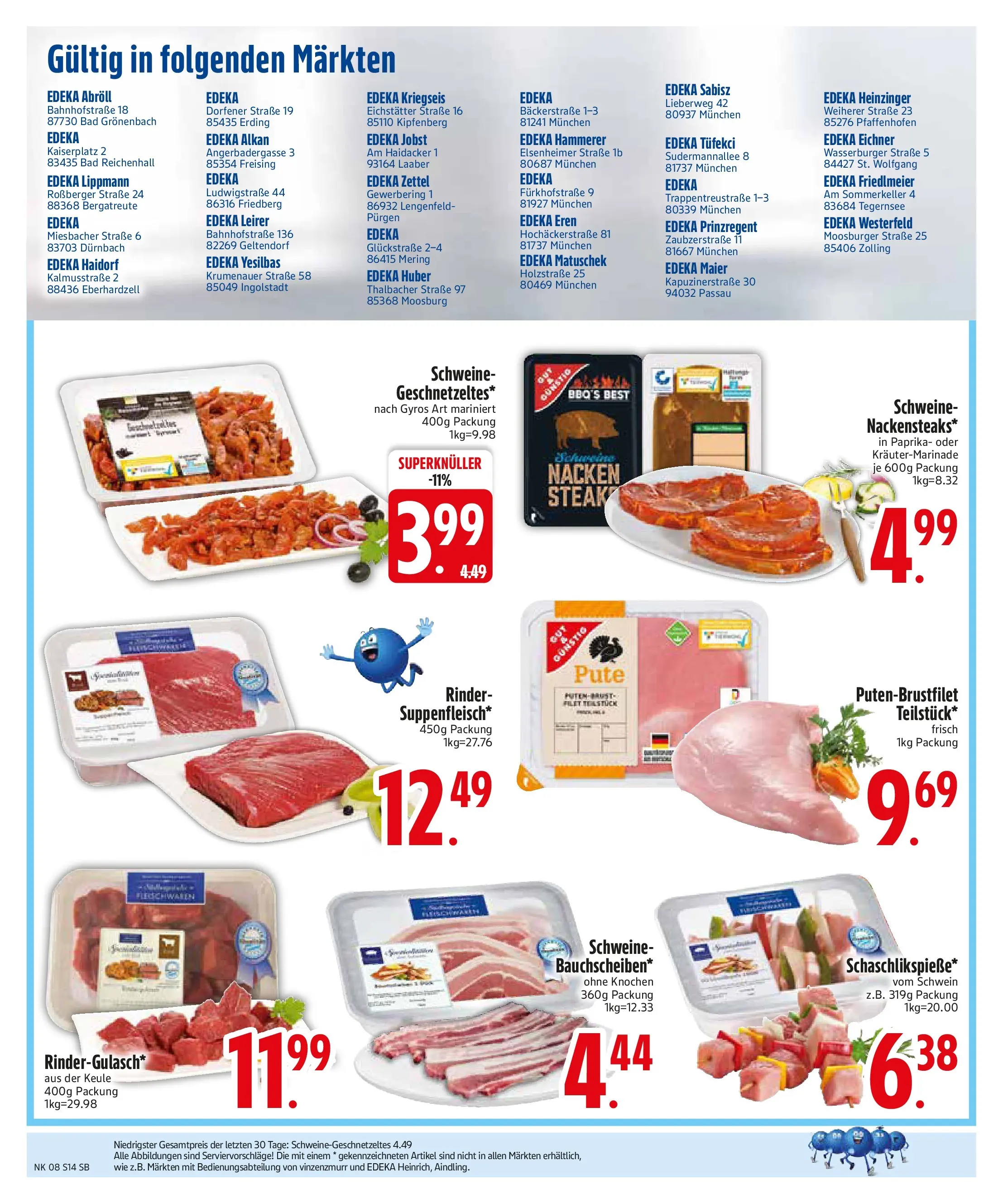 Edeka prospekt München	 (ab 16.02.2026) » Angebote Online | Seite: 14 | Produkte: Pute, Bad, Gyros, Paprika