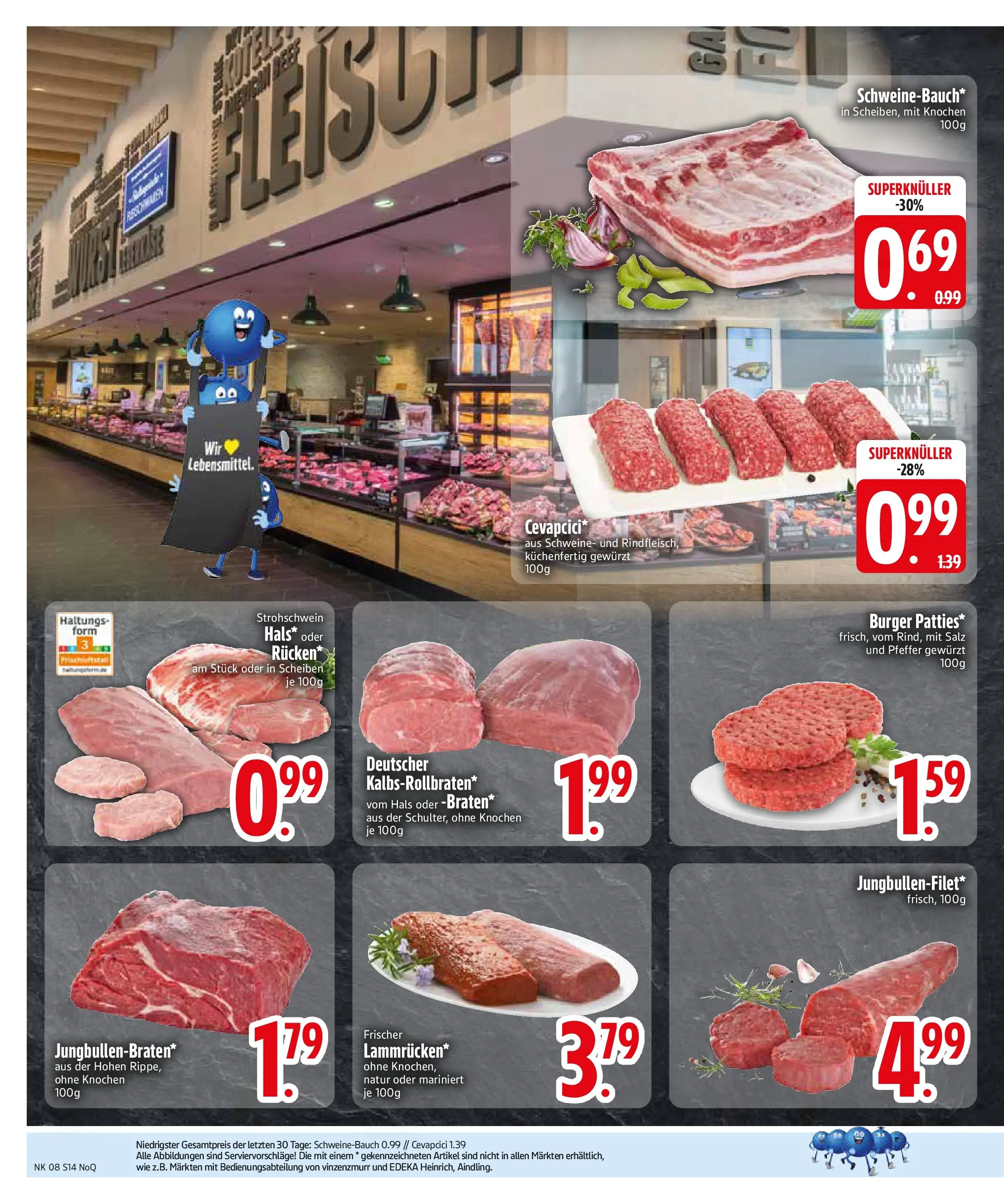 Edeka prospekt Altmannstein	 (ab 16.02.2026) » Angebote Online | Seite: 14 | Produkte: Cevapcici, Burger, Salz, Rindfleisch