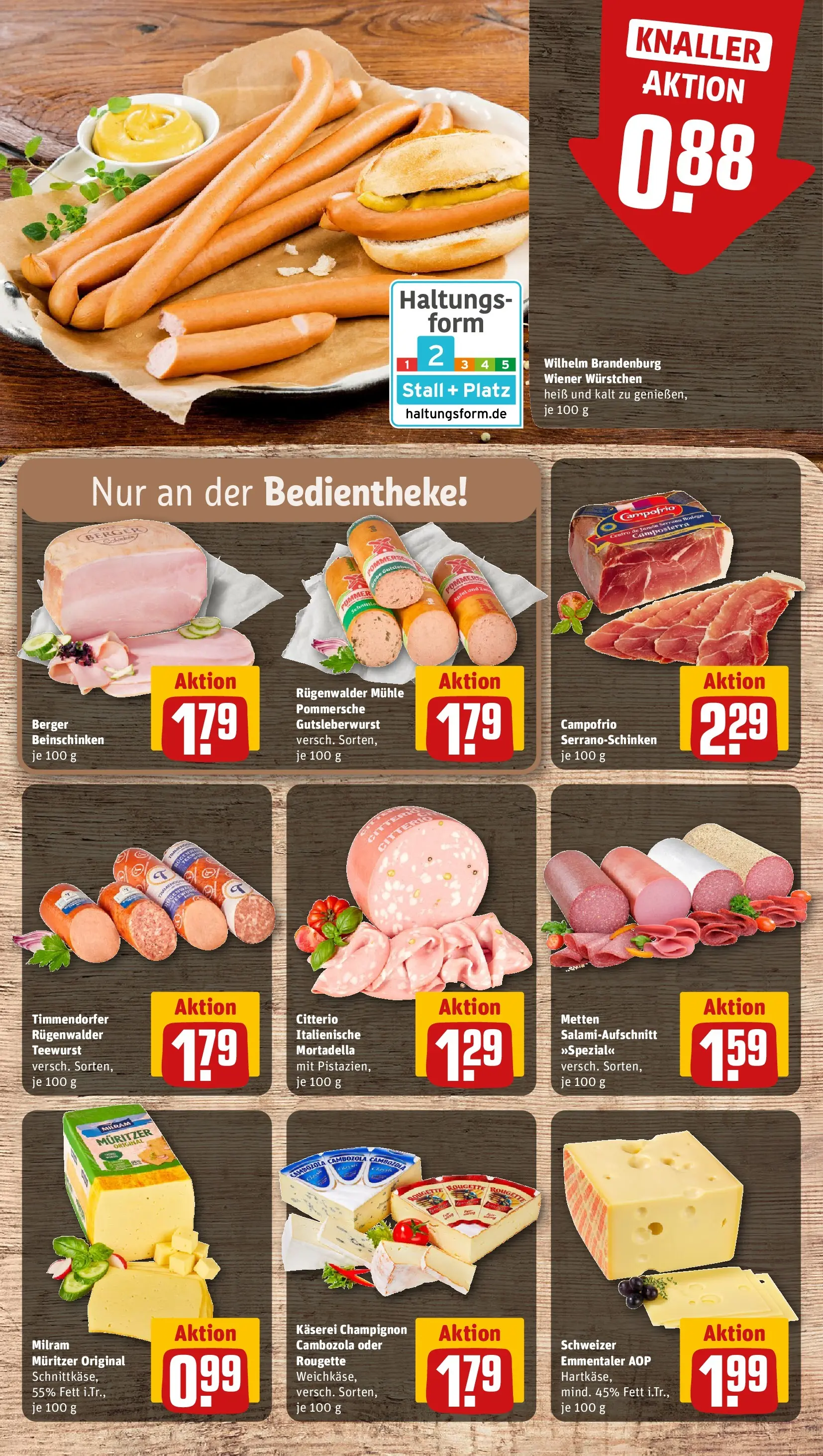 REWE Prospekt ab 15.02.2026 zum Blättern » Angebote | Seite: 13 | Produkte: Mühle, Wiener wurstchen, Milram, Salami