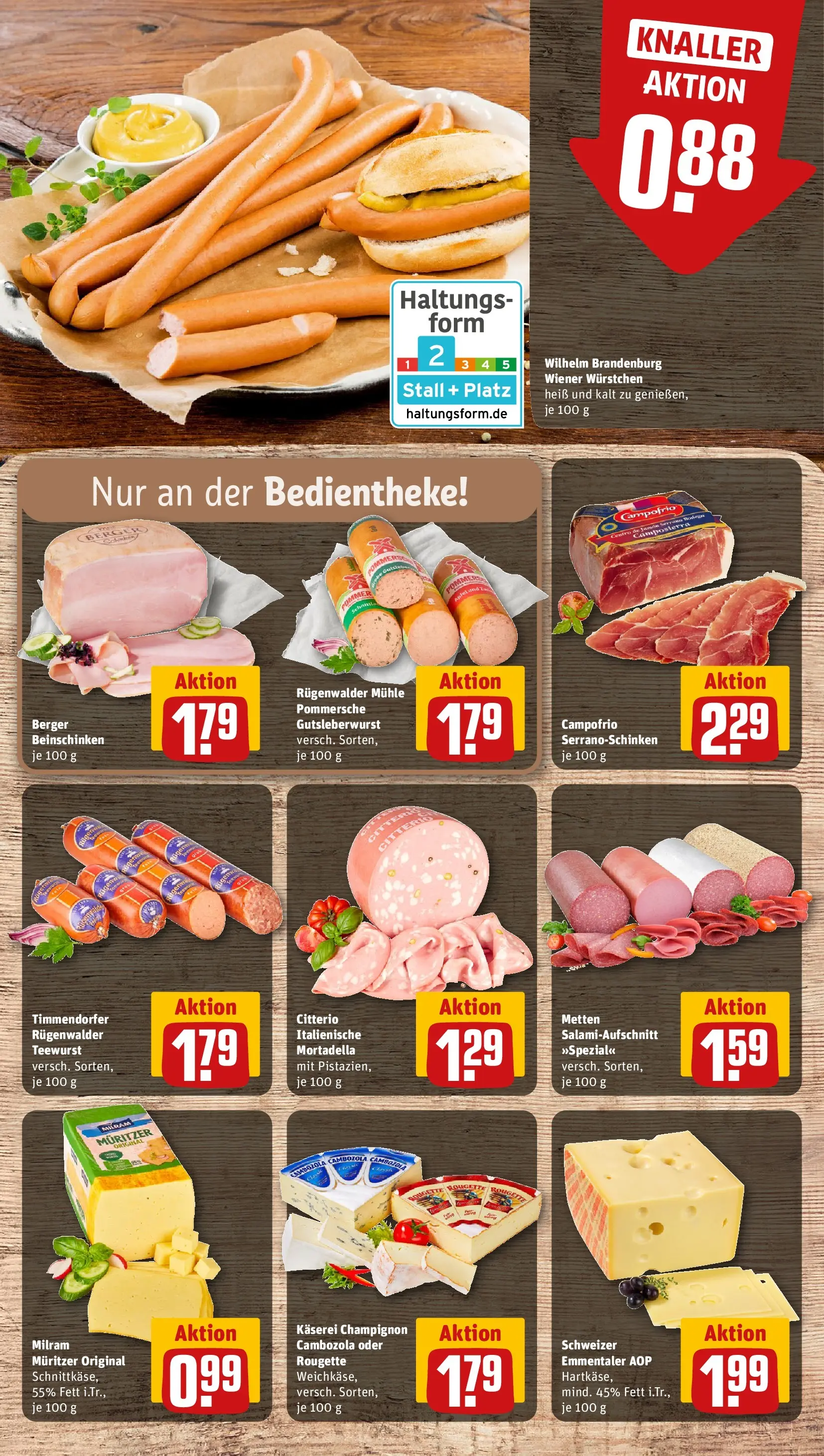 REWE Prospekt ab 16.02.2026 zum Blättern » Angebote | Seite: 15 | Produkte: Mühle, Wiener wurstchen, Milram, Salami