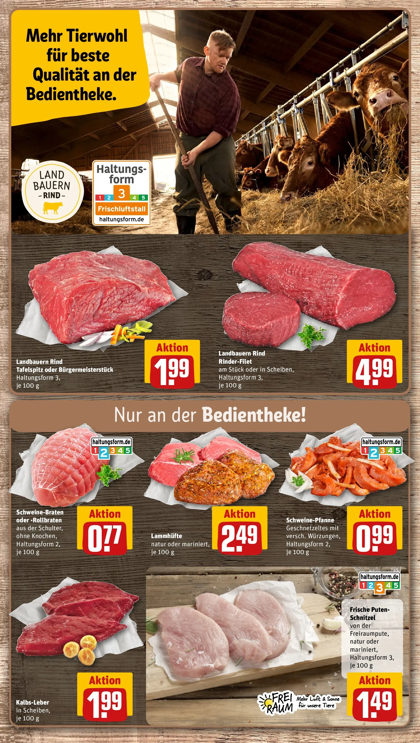 REWE Prospekt ab 16.02.2026 zum Blättern » Angebote | Seite: 14 | Produkte: Tafelspitz, Rinderfilet, Schnitzel, Kalbsleber