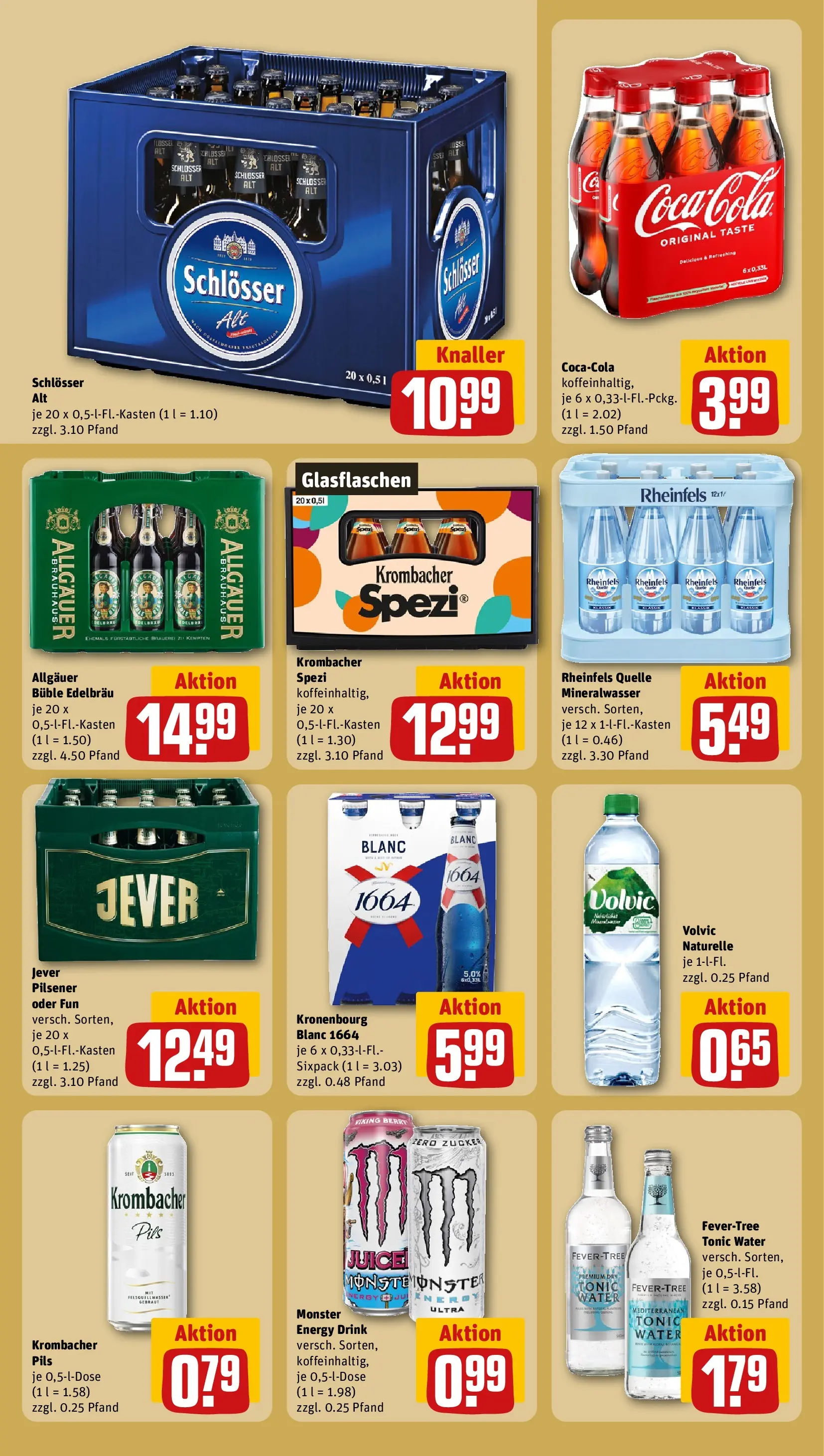 REWE Prospekt ab 16.02.2026 zum Blättern » Angebote | Seite: 22 | Produkte: Monster, Jever, Krombacher, Rheinfels quelle