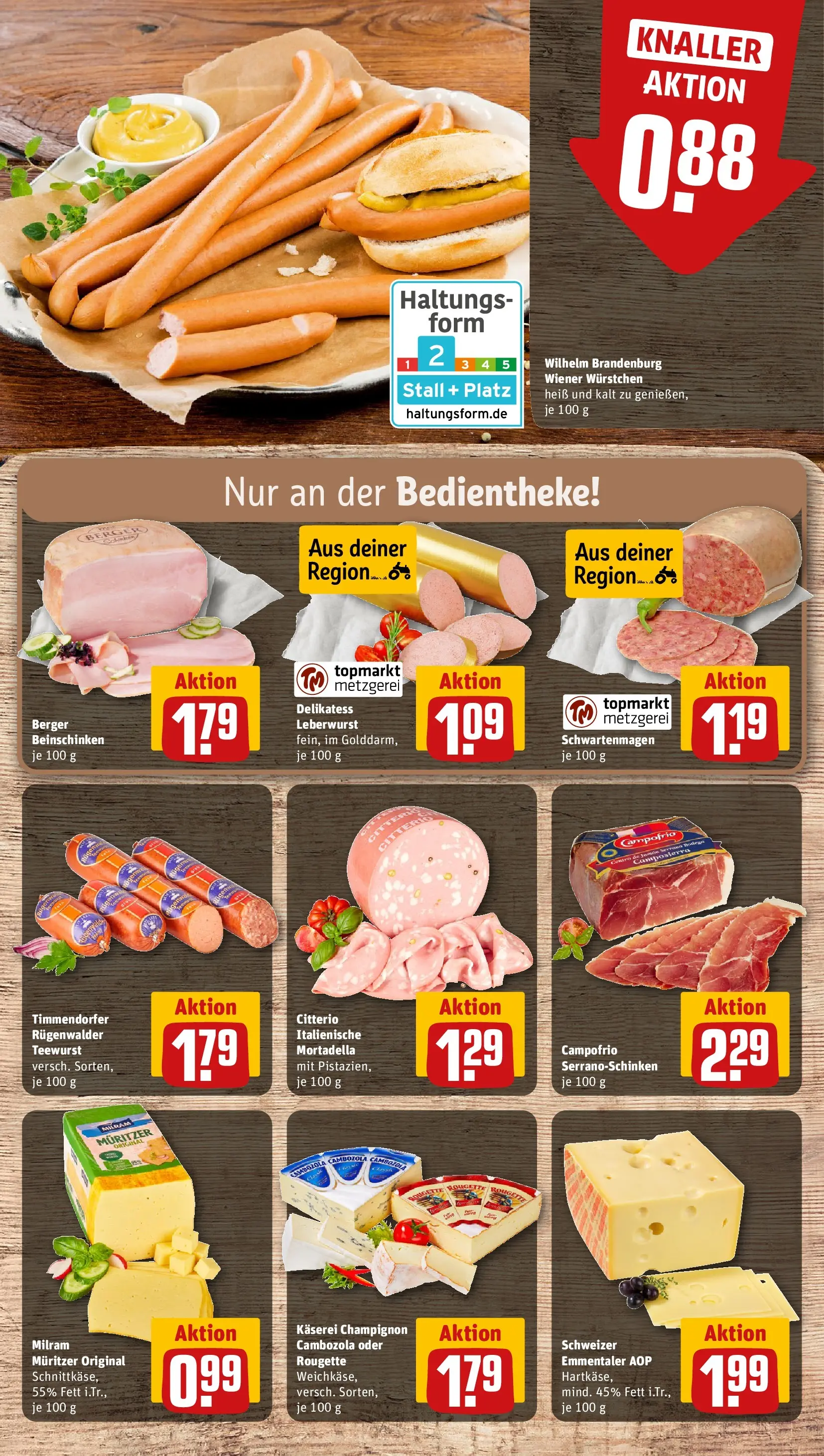 REWE Prospekt ab 16.02.2026 zum Blättern » Angebote | Seite: 15 | Produkte: Wiener wurstchen, Milram