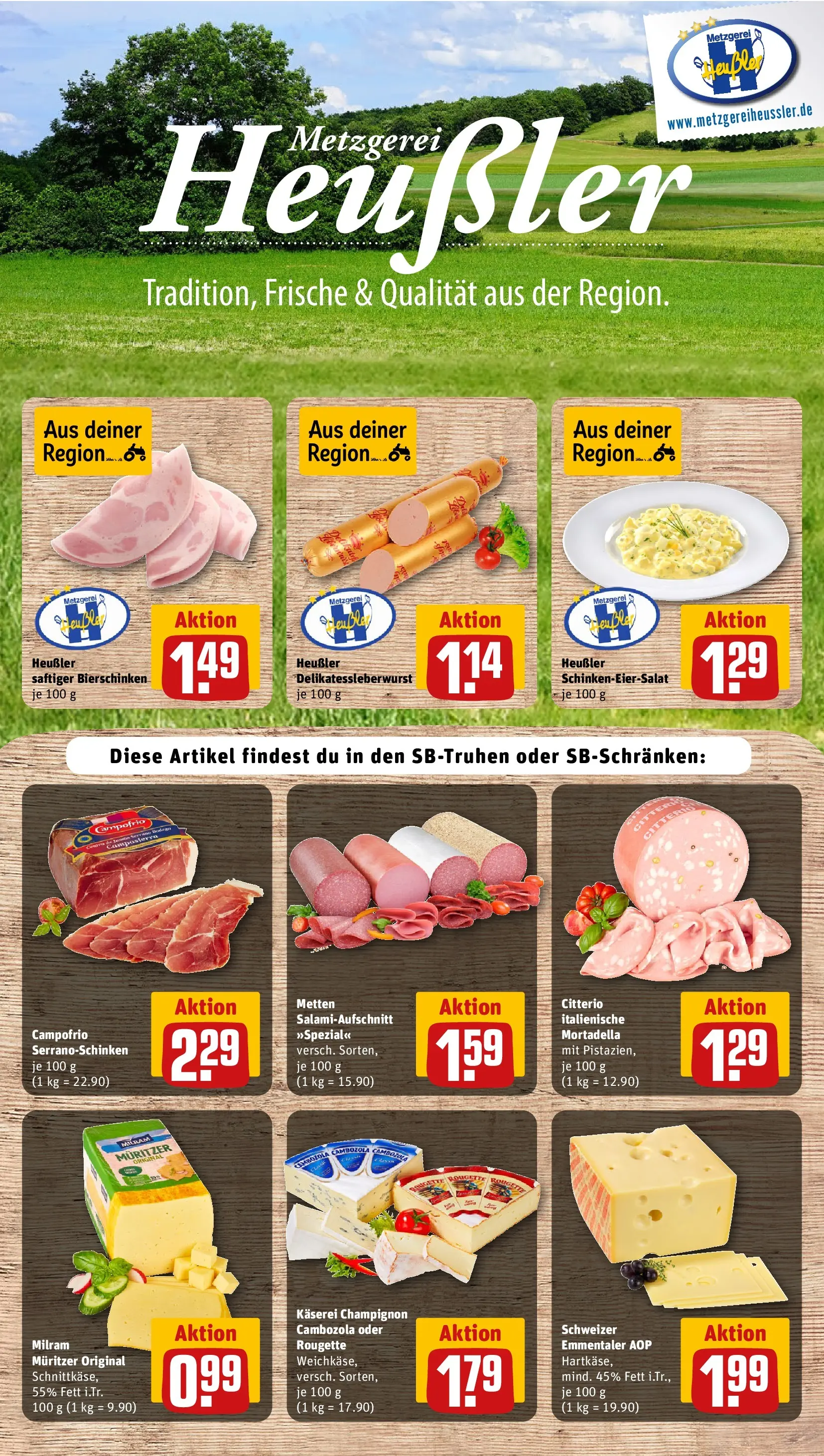 REWE Prospekt ab 16.02.2026 zum Blättern » Angebote | Seite: 13 | Produkte: Milram, Salami