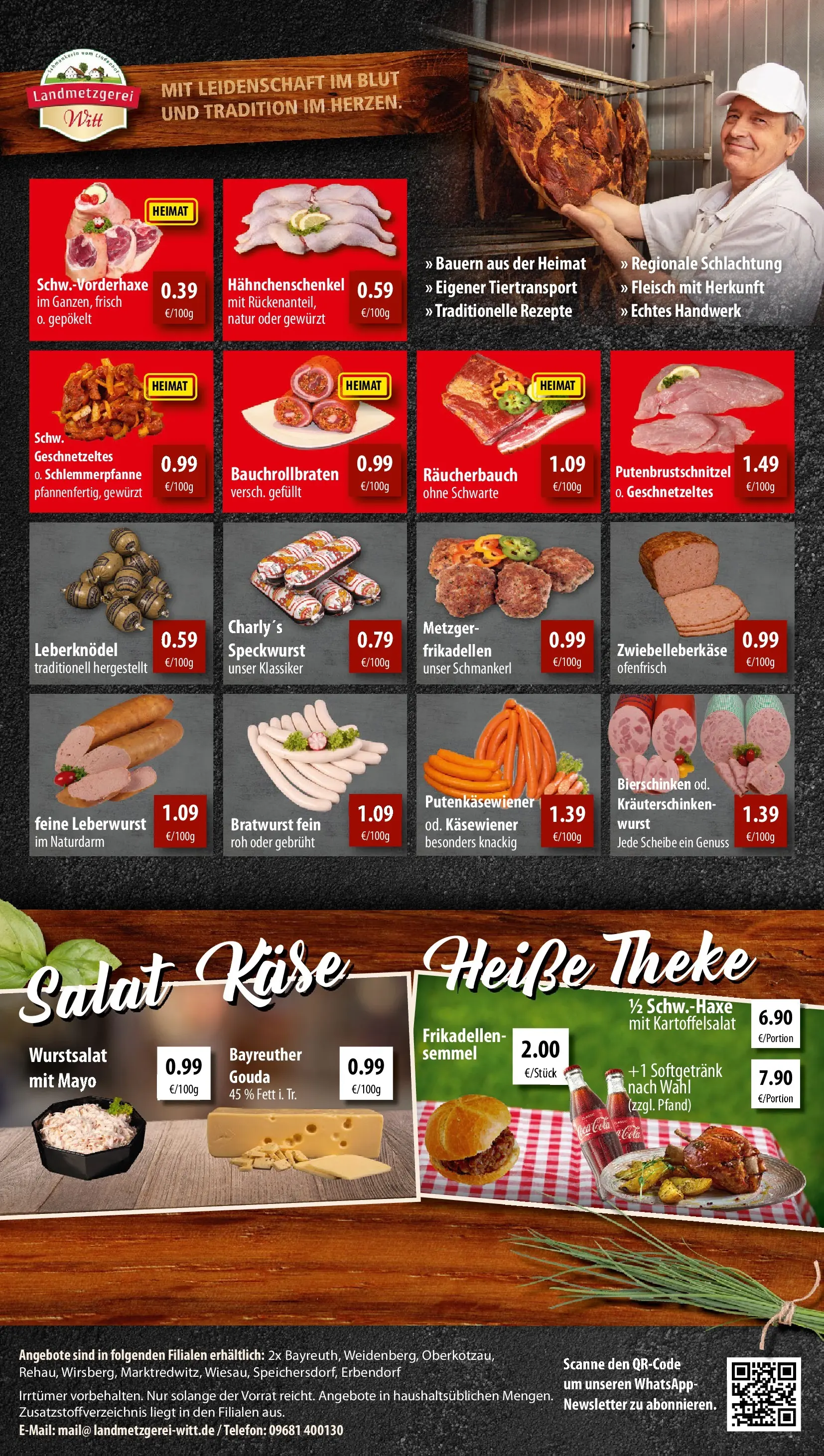 REWE Prospekt ab 16.02.2026 zum Blättern » Angebote | Seite: 13 | Produkte: Hahnchenschenkel, Gouda, Salat, Telefon