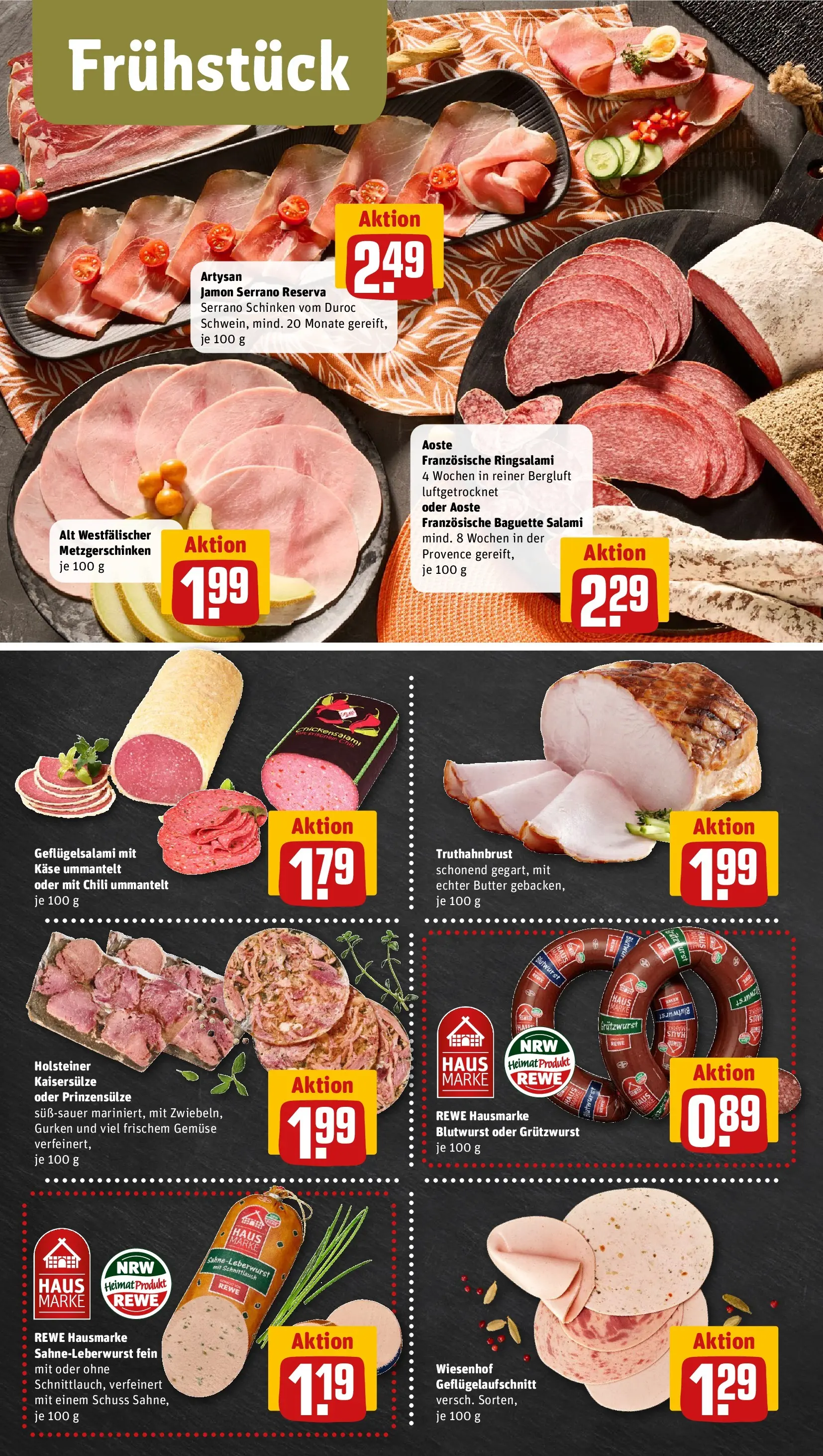 REWE Prospekt ab 16.02.2026 zum Blättern » Angebote | Seite: 10 | Produkte: Butter, Käse, Salami, Gurken