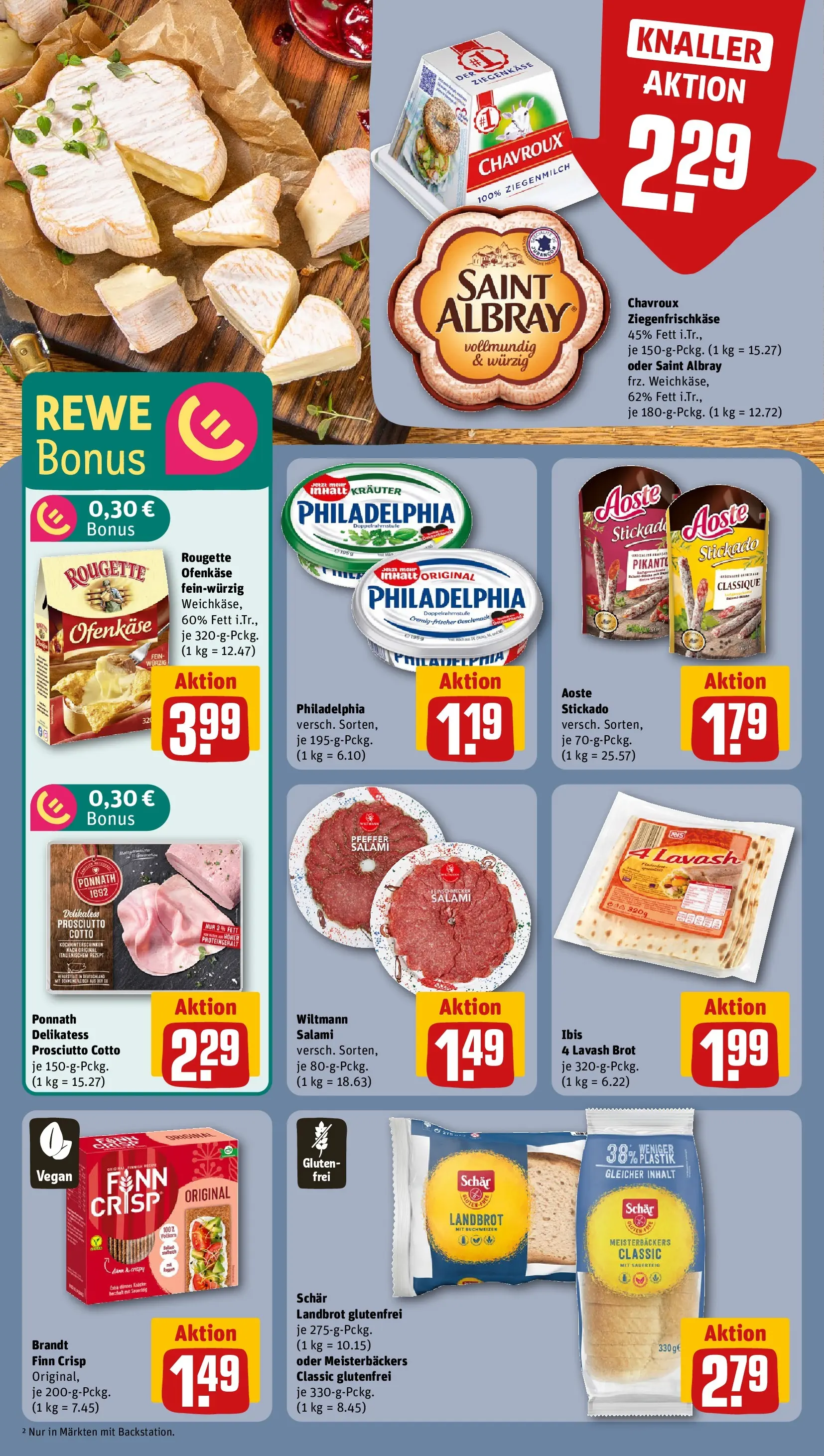 REWE Prospekt ab 16.02.2026 zum Blättern » Angebote | Seite: 12 | Produkte: Philadelphia, Rougette ofenkase, Brot, Salami