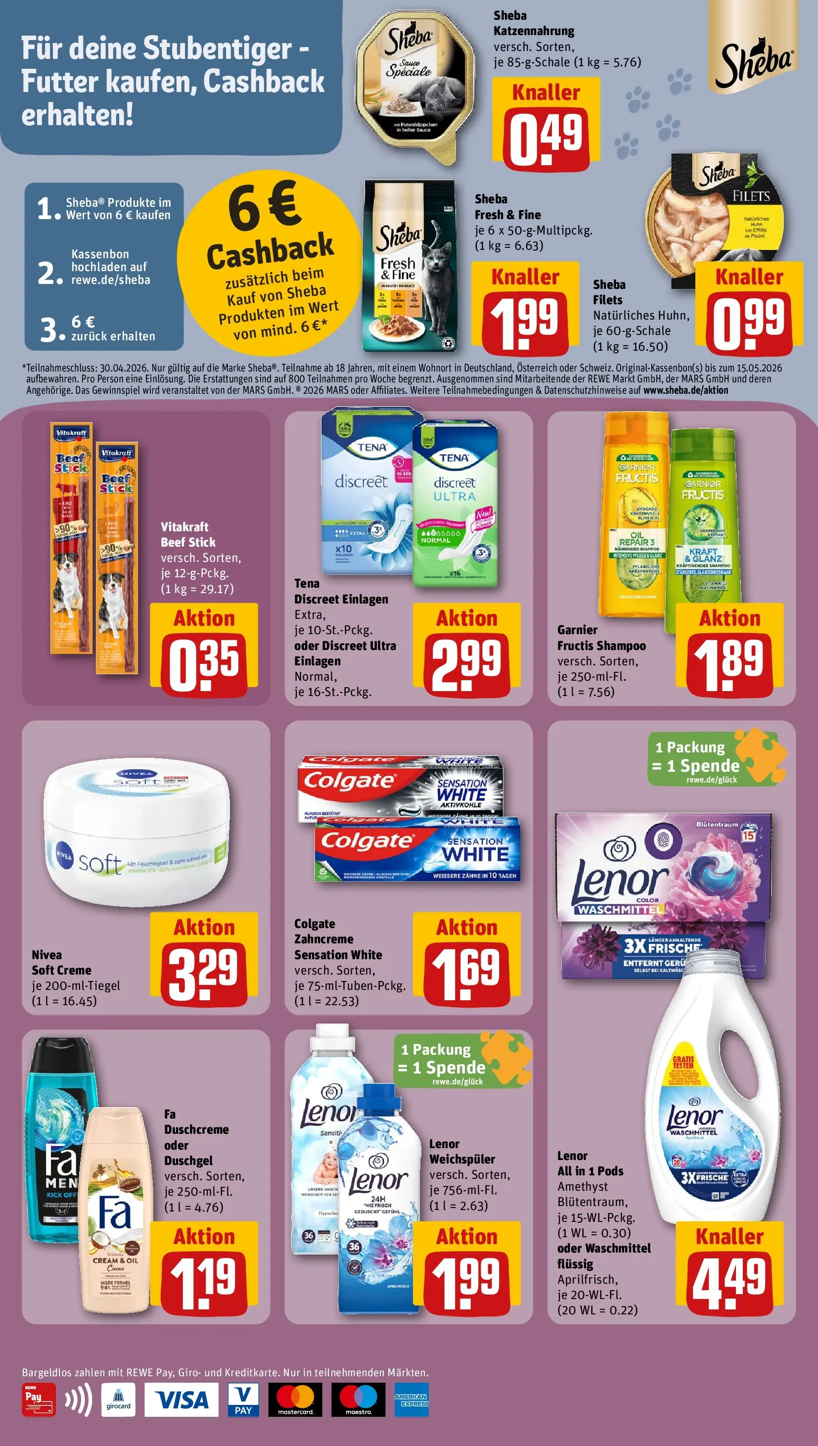 REWE Prospekt ab 16.02.2026 zum Blättern » Angebote | Seite: 28 | Produkte: Öl, Shampoo, Mars, Weichspüler