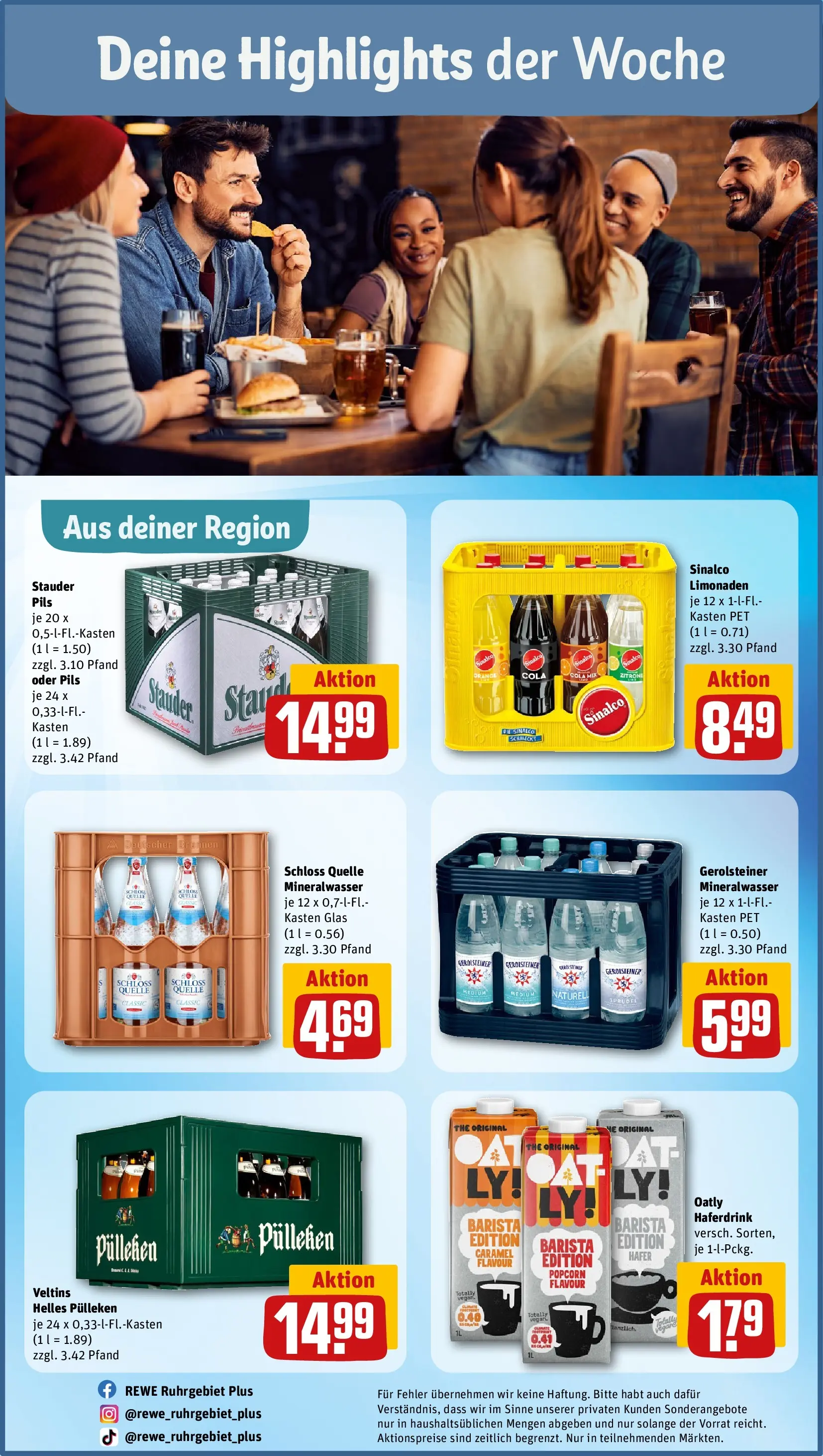 REWE Prospekt ab 16.02.2026 zum Blättern » Angebote | Seite: 30 | Produkte: Sinalco, Haferdrink, Oatly, Veltins