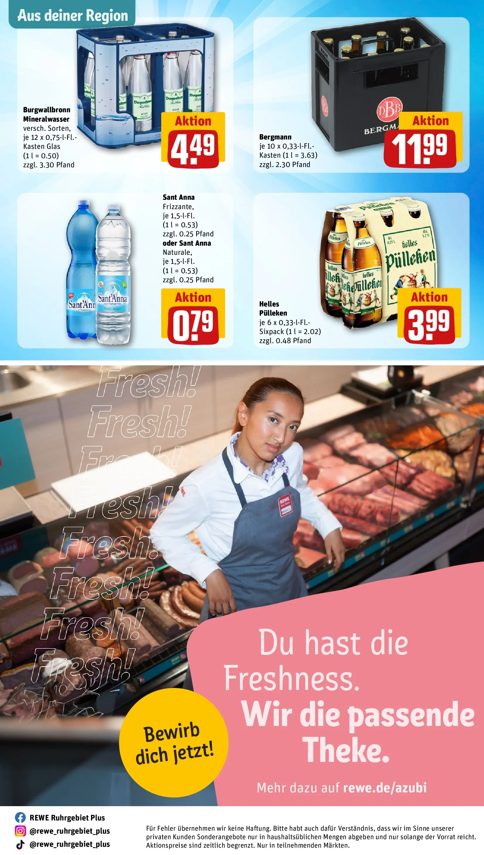 REWE Prospekt ab 16.02.2026 zum Blättern » Angebote | Seite: 31 | Produkte: Helles pulleken, Mineralwasser