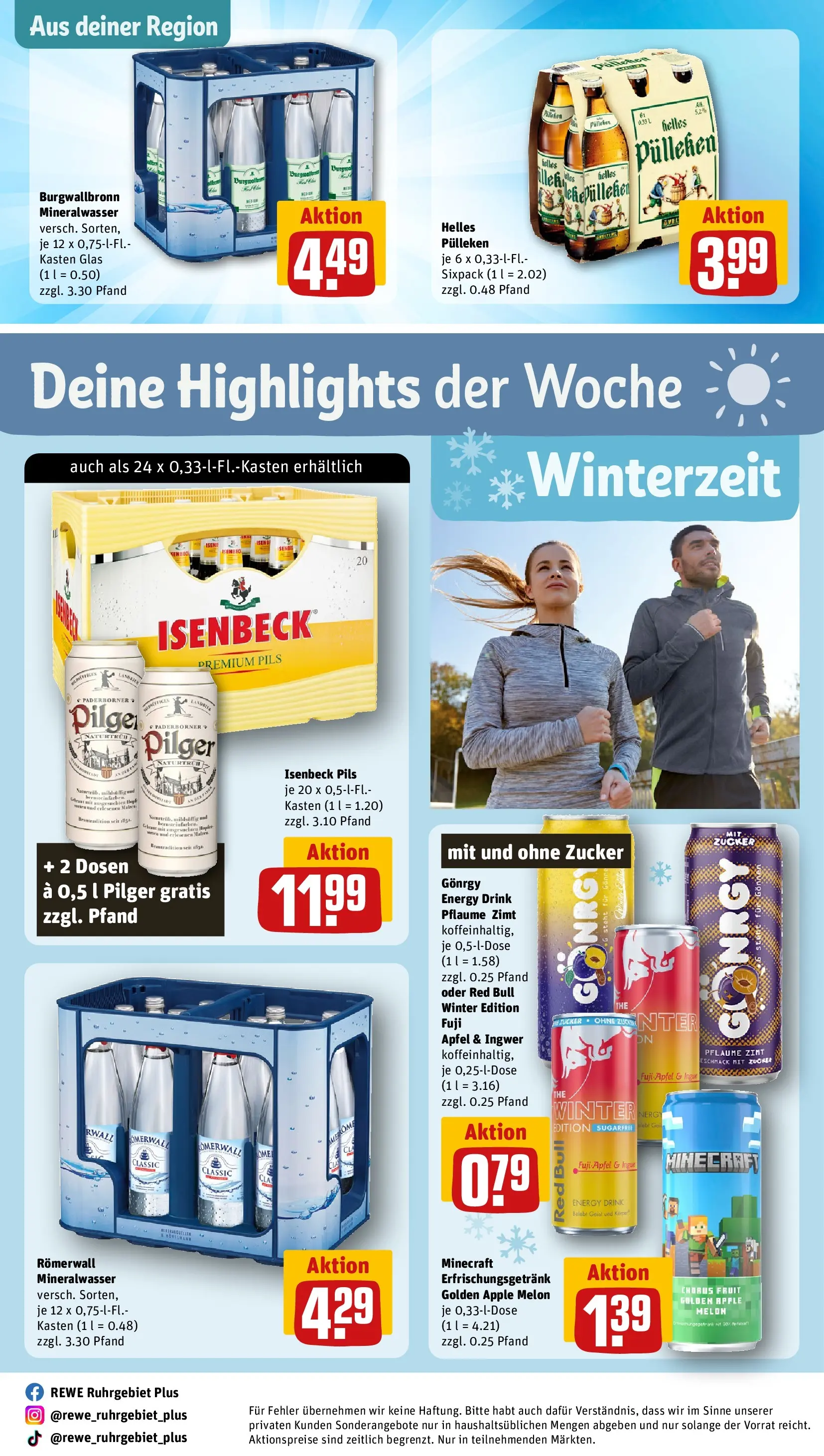 REWE Prospekt ab 16.02.2026 zum Blättern » Angebote | Seite: 30 | Produkte: Helles pulleken, Red bull, Äpfel, Zucker