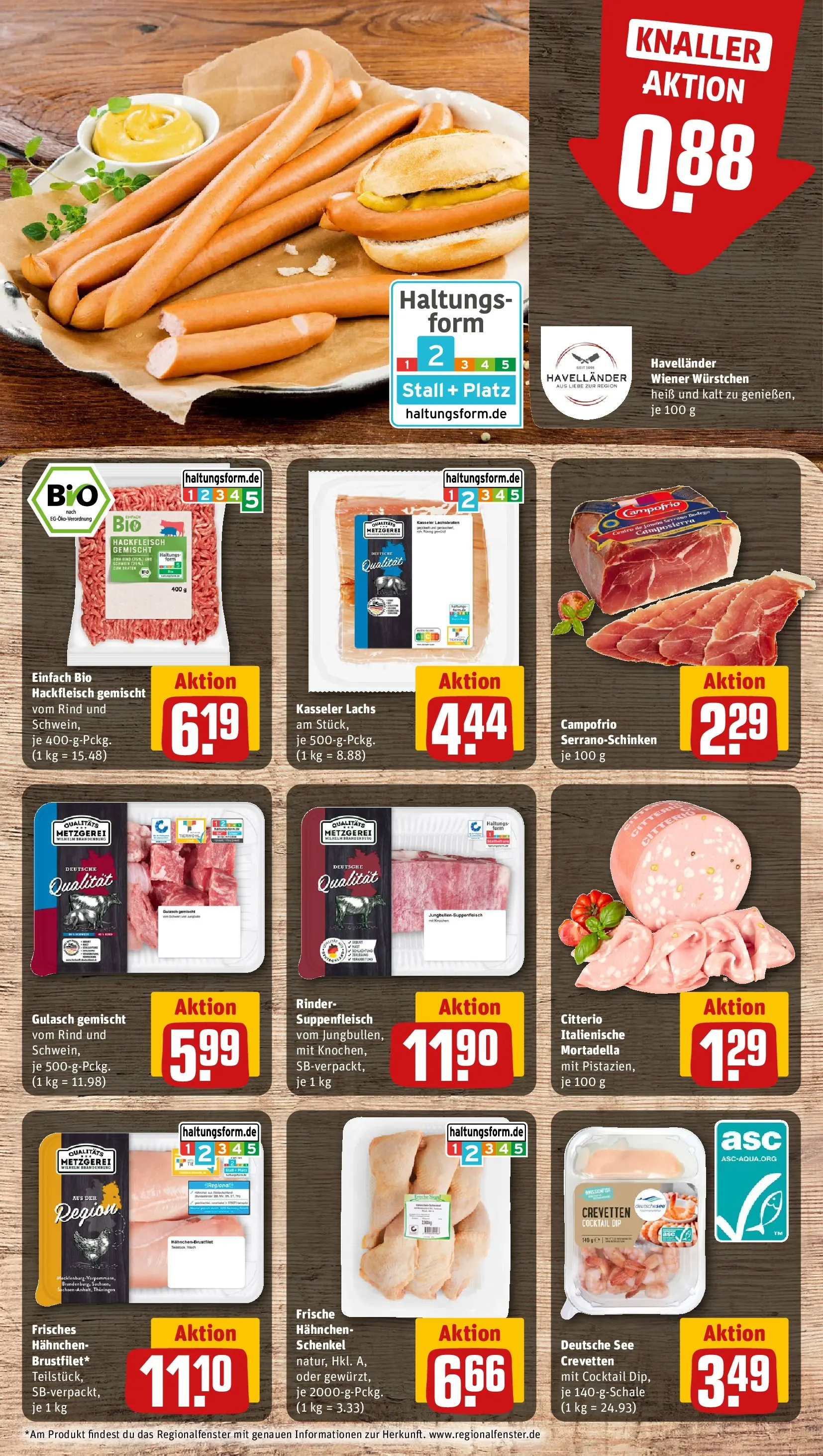REWE Prospekt ab 16.02.2026 zum Blättern » Angebote | Seite: 10 | Produkte: Hahnchen, Wiener wurstchen, Gulasch, Suppenfleisch