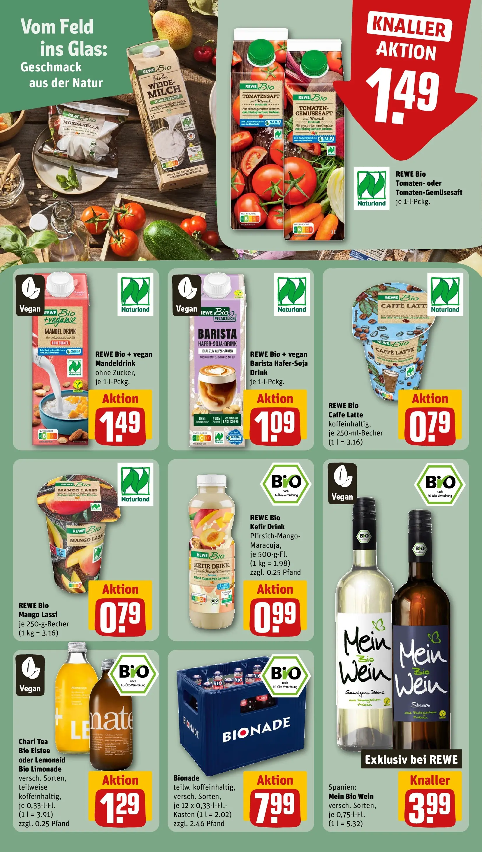 REWE Prospekt ab 16.02.2026 zum Blättern » Angebote | Seite: 17 | Produkte: Kefir, Mozzarella, Bionade, Mango