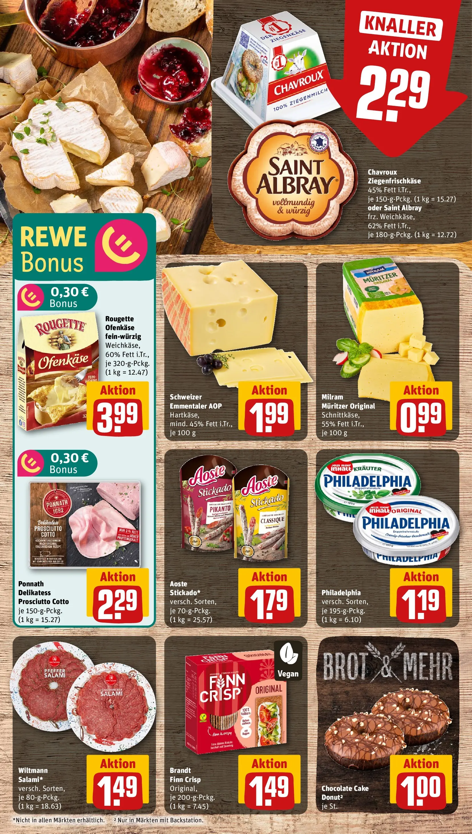 REWE Prospekt ab 16.02.2026 zum Blättern » Angebote | Seite: 11 | Produkte: Ziegenkäse, Rougette ofenkase, Milram, Salami