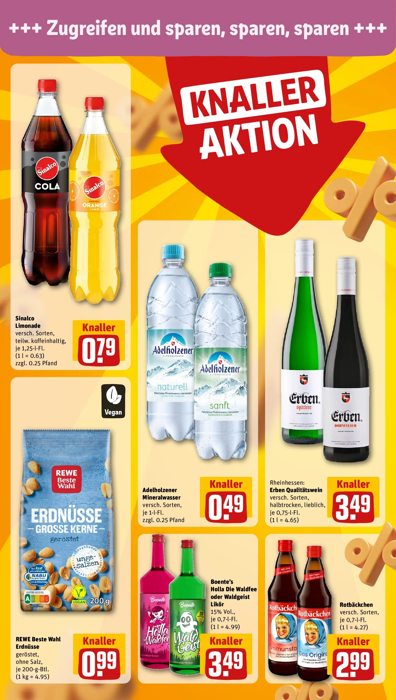 REWE Prospekt ab 16.02.2026 zum Blättern » Angebote | Seite: 8 | Produkte: Sinalco, Cola, Tür, Adelholzener