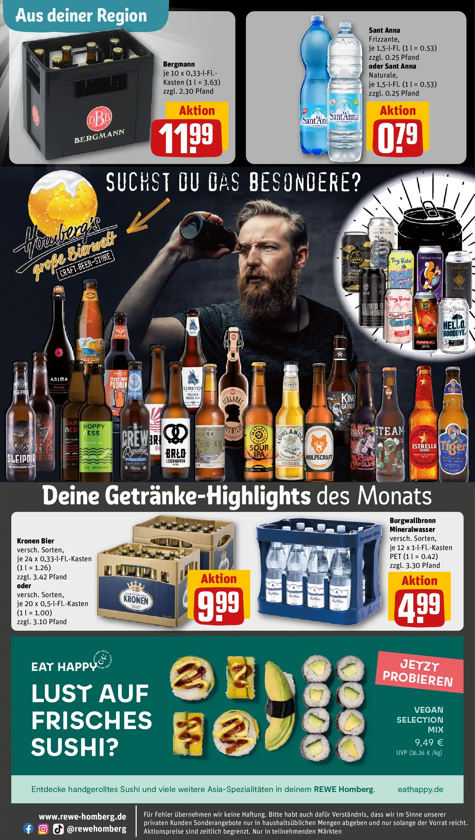REWE Prospekt ab 16.02.2026 zum Blättern » Angebote | Seite: 31 | Produkte: Bier, Mineralwasser