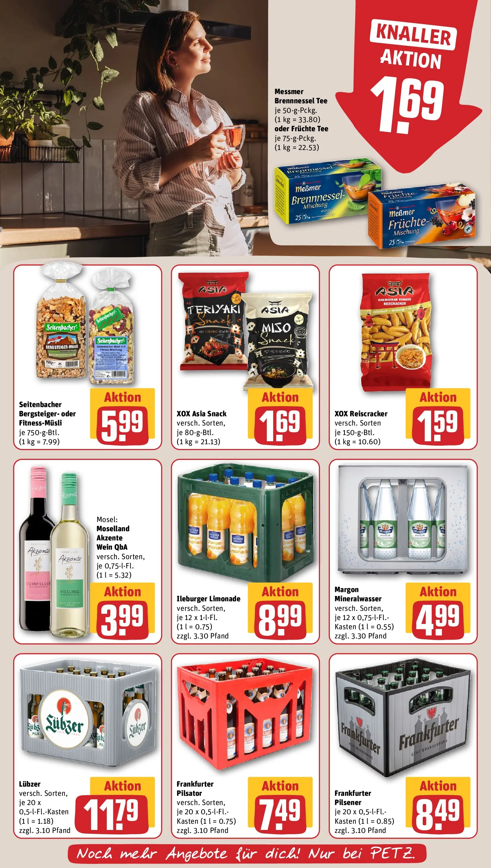 REWE Prospekt ab 16.02.2026 zum Blättern » Angebote | Seite: 13 | Produkte: Musli, Messmer, Limonade, Tee