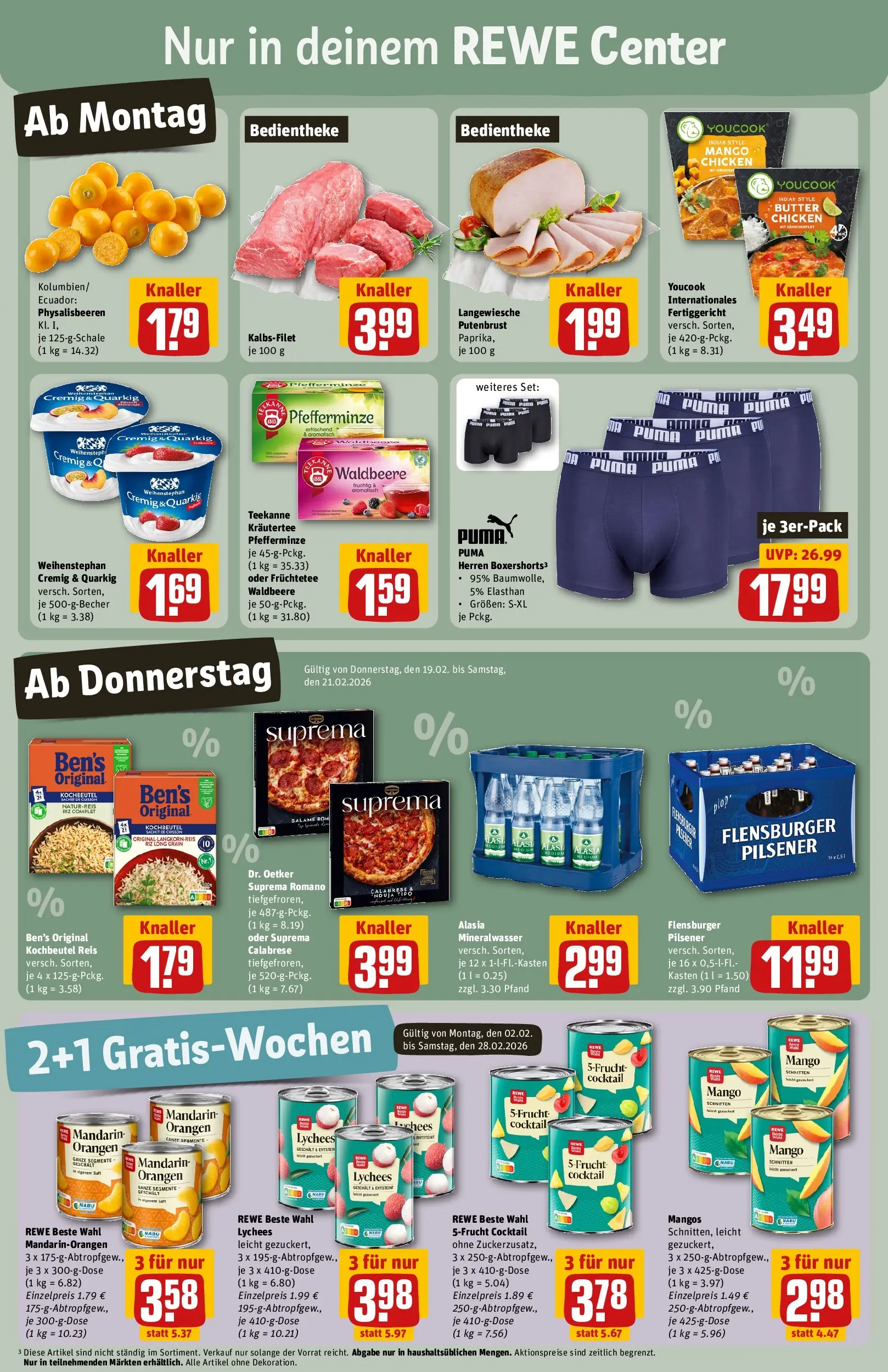 REWE Prospekt ab 16.02.2026 zum Blättern » Angebote | Seite: 3 | Produkte: Youcook, Butter, Orangen, Teekanne