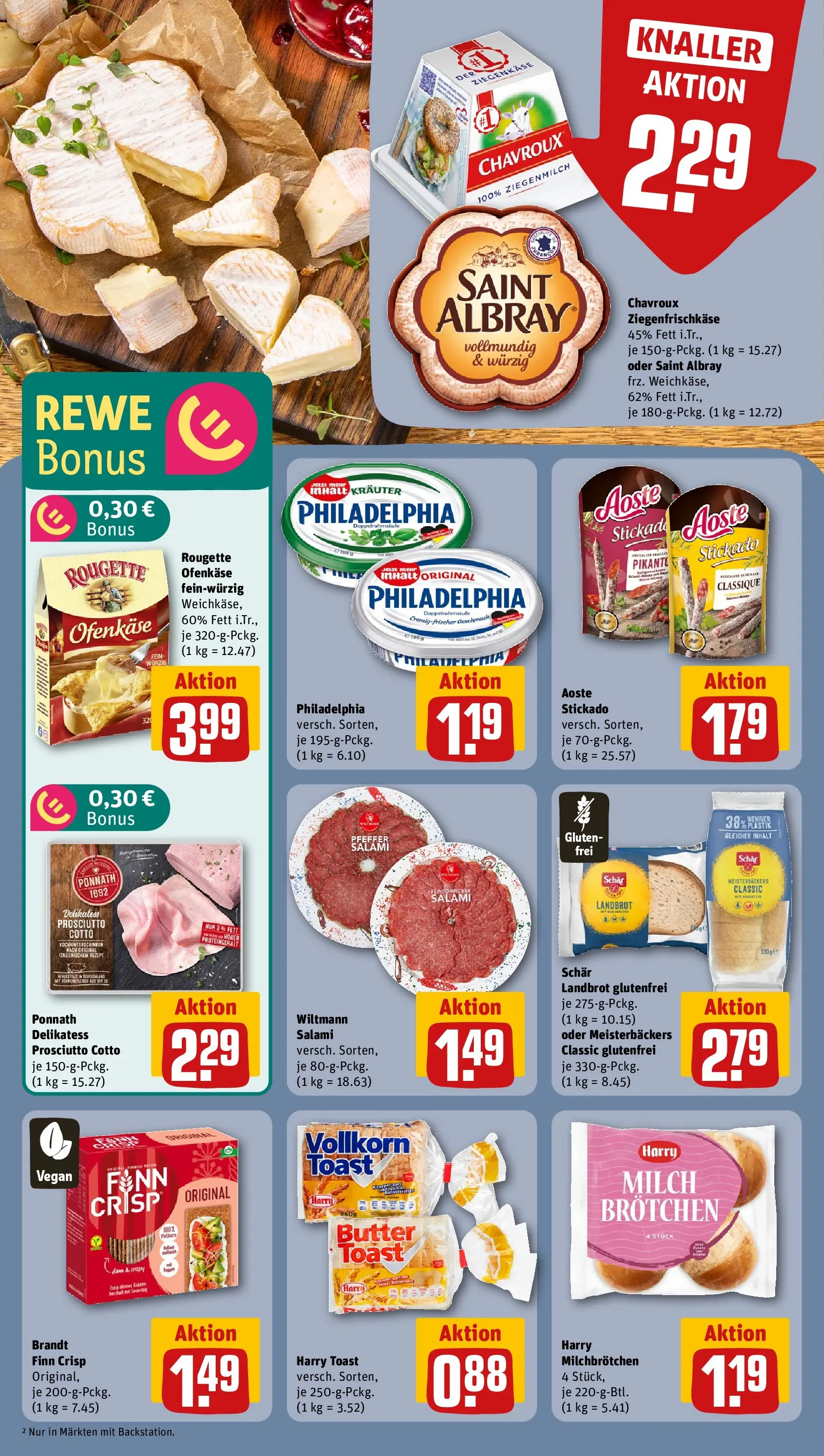 REWE Prospekt ab 16.02.2026 zum Blättern » Angebote | Seite: 14 | Produkte: Milch, Toast, Philadelphia, Rougette ofenkase