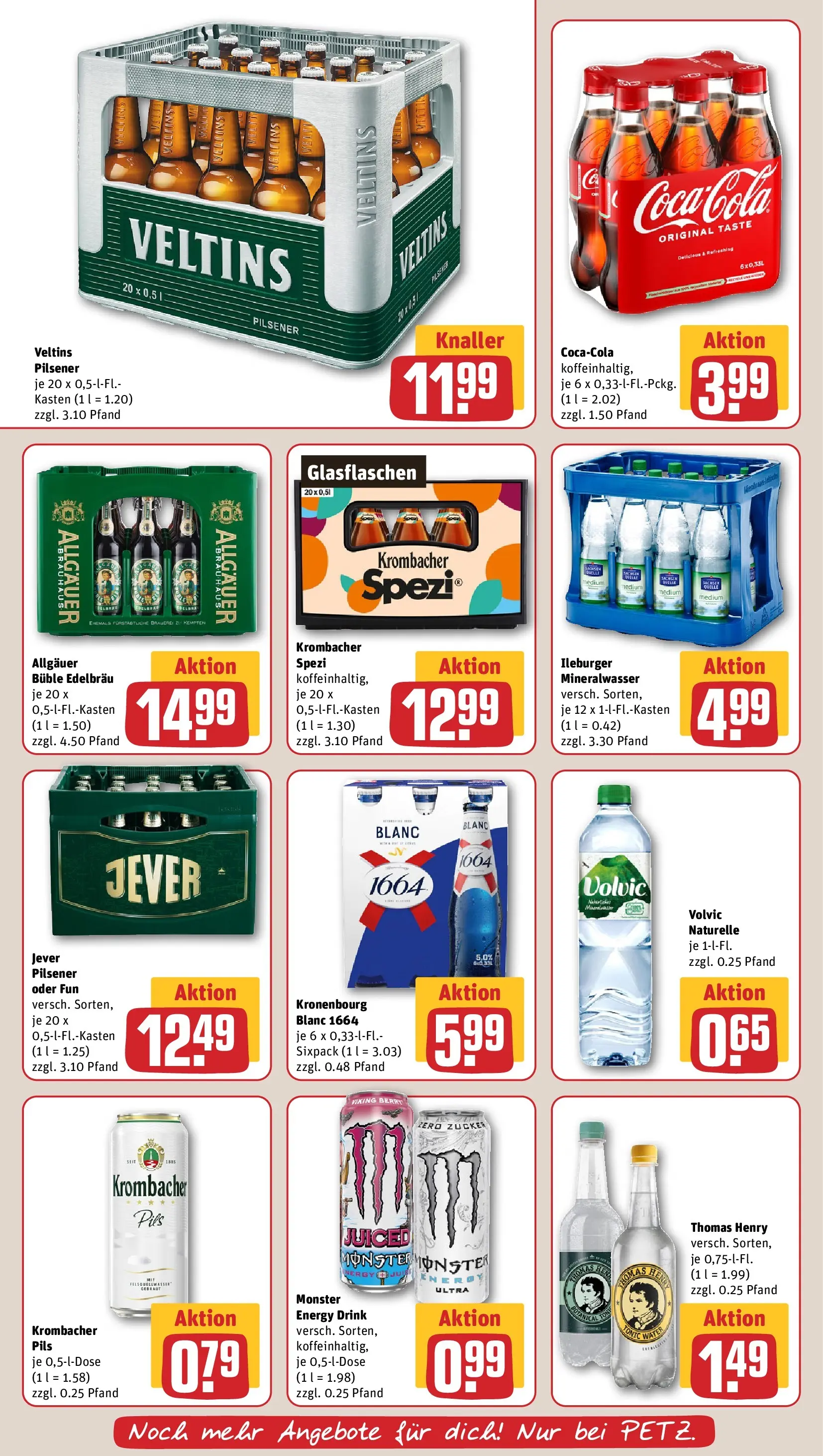 REWE Prospekt ab 16.02.2026 zum Blättern » Angebote | Seite: 22 | Produkte: Pils, Krombacher, Volvic, Veltins