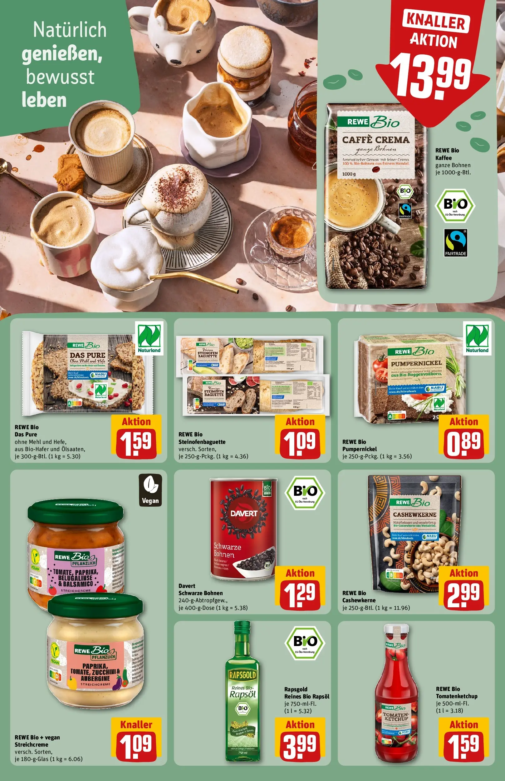 REWE Prospekt ab 16.02.2026 zum Blättern » Angebote | Seite: 24 | Produkte: Kaffee, Baguette, Aubergine, Ketchup
