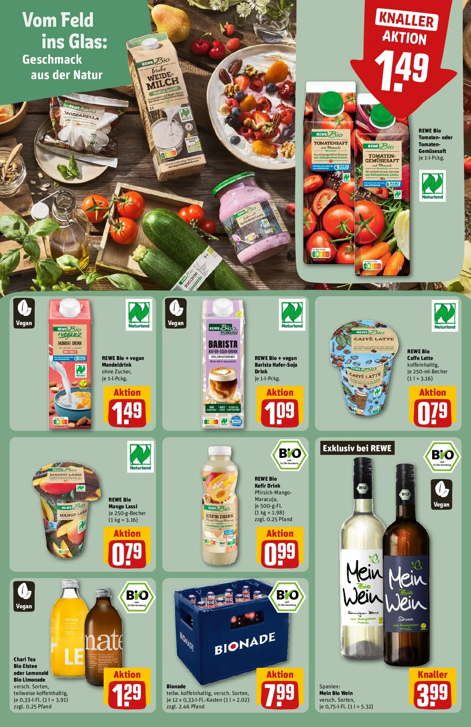 REWE Prospekt ab 16.02.2026 zum Blättern » Angebote | Seite: 25 | Produkte: Kefir, Mozzarella, Tomaten, Wein