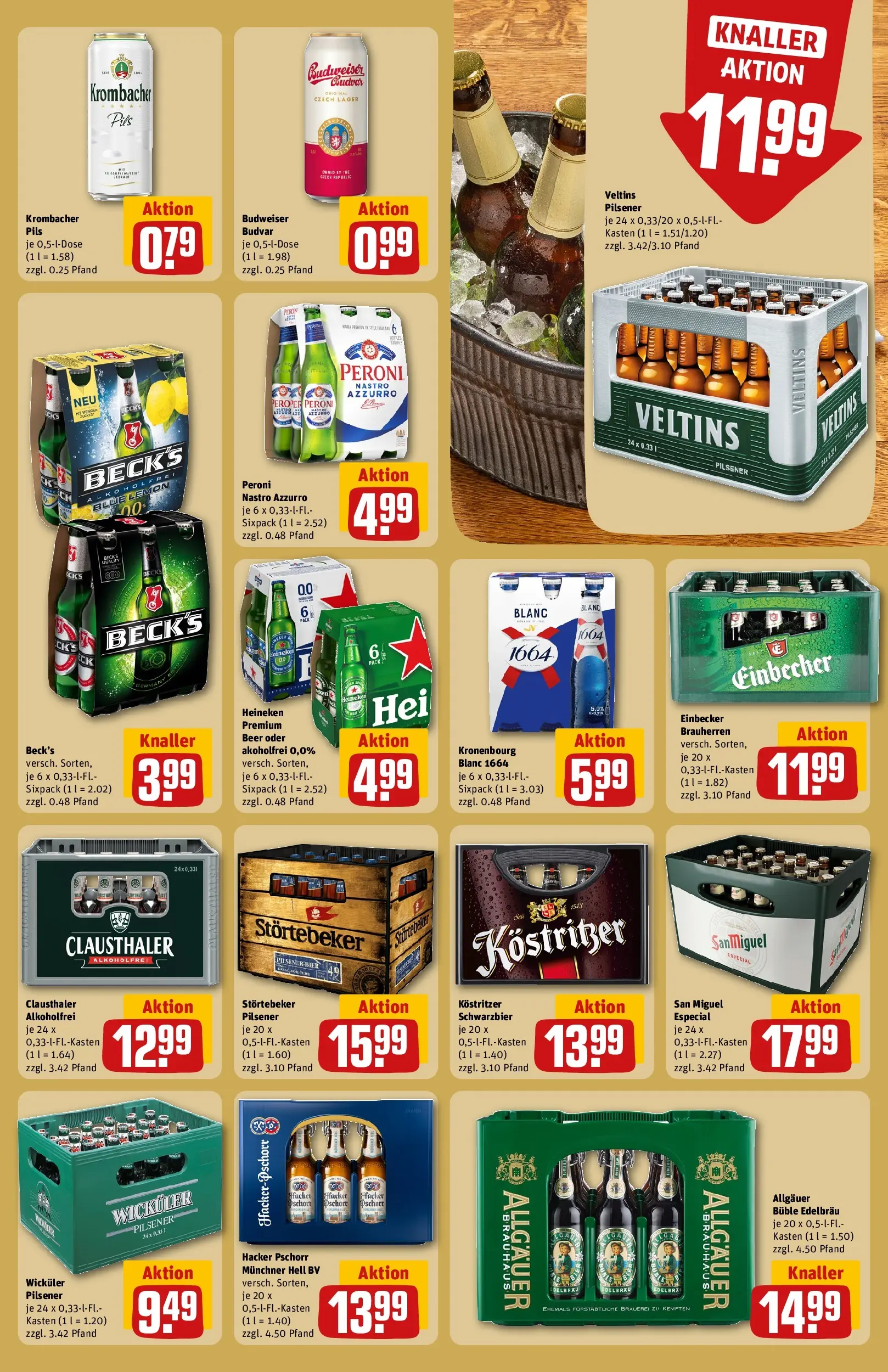 REWE Prospekt ab 16.02.2026 zum Blättern » Angebote | Seite: 21 | Produkte: Kostritzer, Heineken, Krombacher, Budweiser