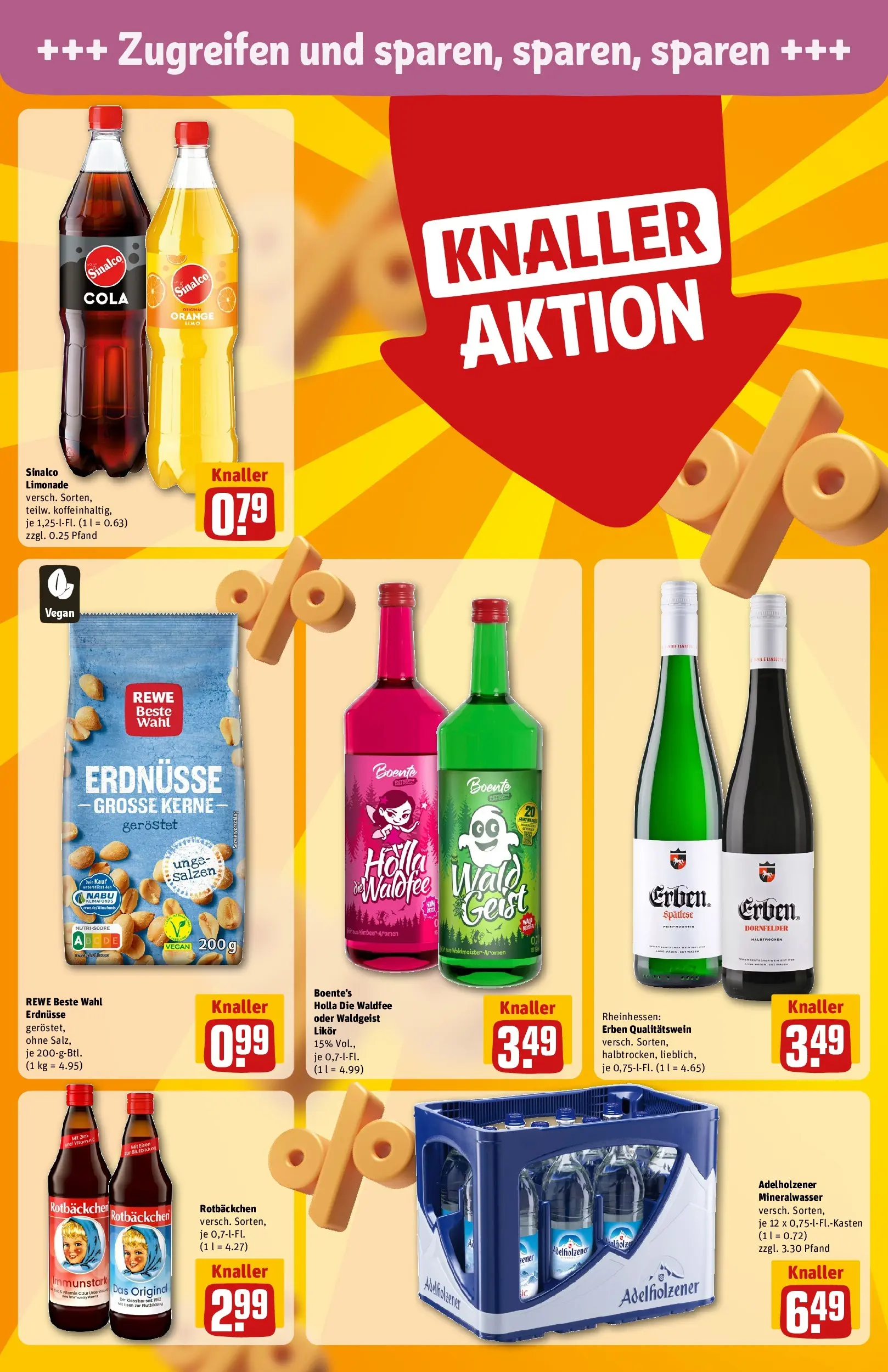 REWE Prospekt ab 16.02.2026 zum Blättern » Angebote | Seite: 8 | Produkte: Sinalco, Erdnüsse, Cola, Limonade