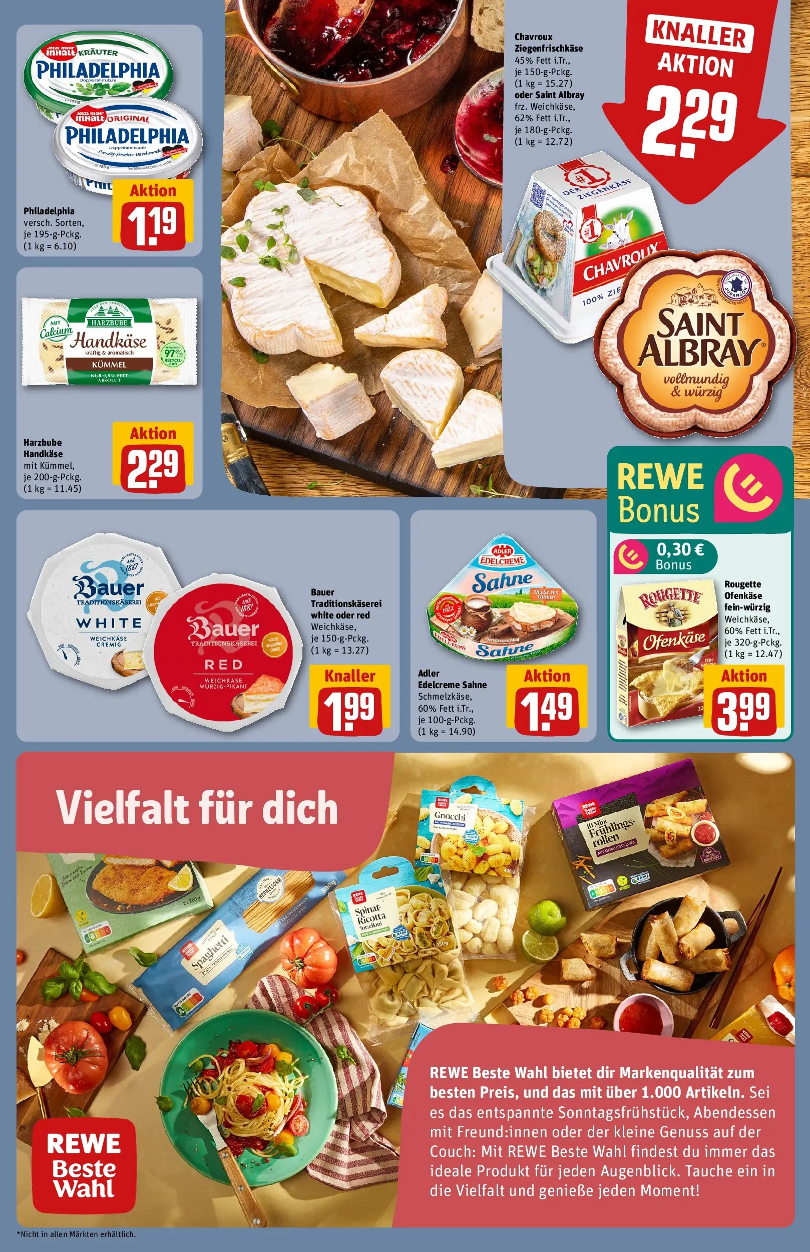 REWE Prospekt ab 16.02.2026 zum Blättern » Angebote | Seite: 19 | Produkte: Couch, Ziegenkäse, Rougette ofenkase, Sahne