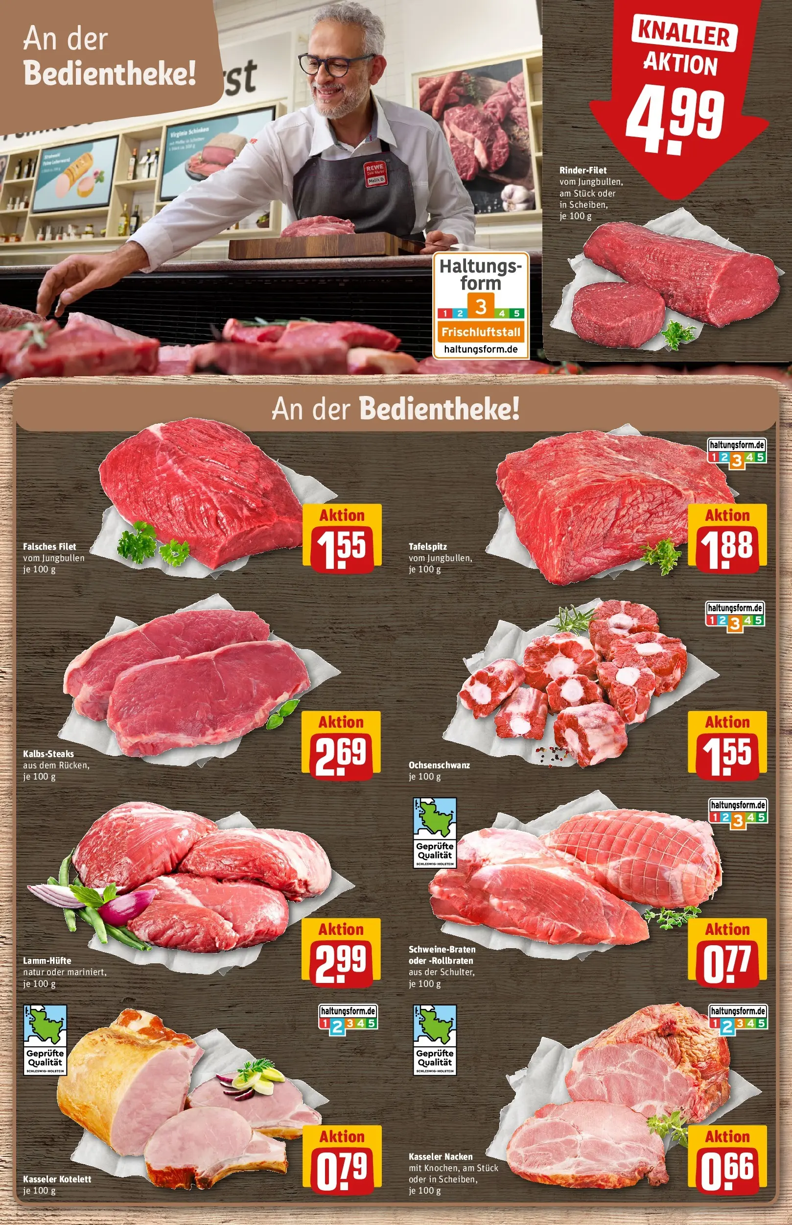 REWE Prospekt ab 16.02.2026 zum Blättern » Angebote | Seite: 13 | Produkte: Tafelspitz, Rinderfilet, Schinken, Steak