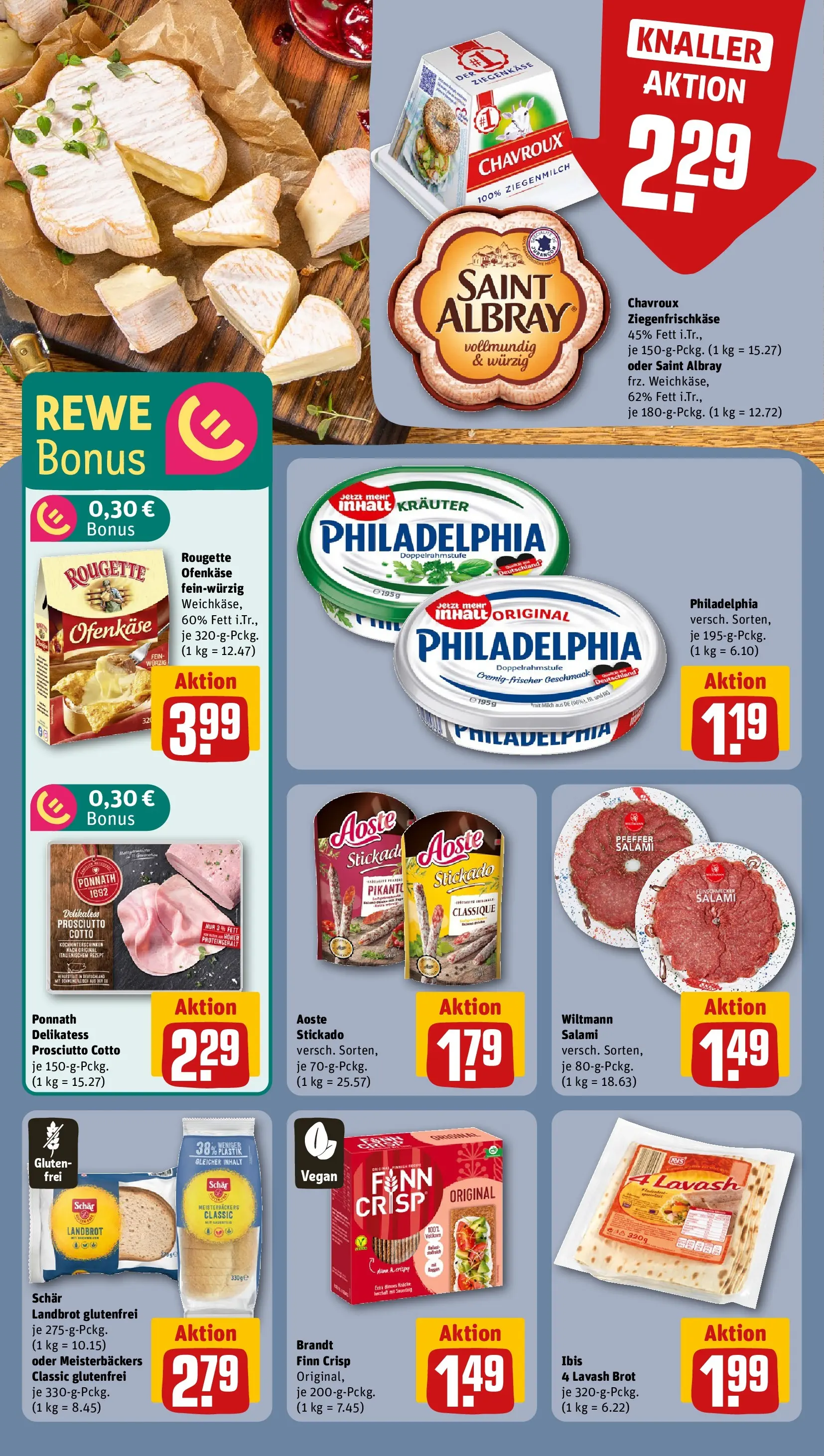 REWE Prospekt ab 16.02.2026 zum Blättern » Angebote | Seite: 14 | Produkte: Ziegenkäse, Rougette ofenkase, Pfeffer, Salami