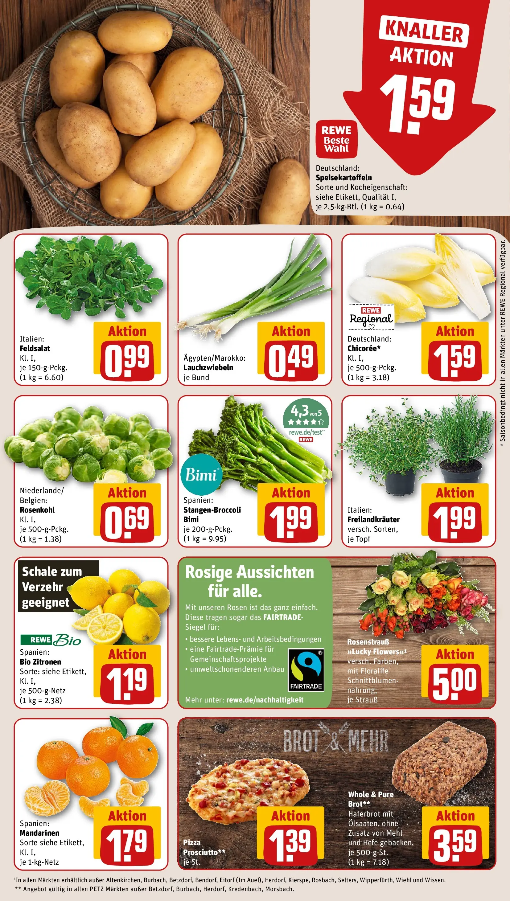 REWE Prospekt ab 16.02.2026 zum Blättern » Angebote | Seite: 11 | Produkte: Mehl, Mandarinen, Brot, Zitronen