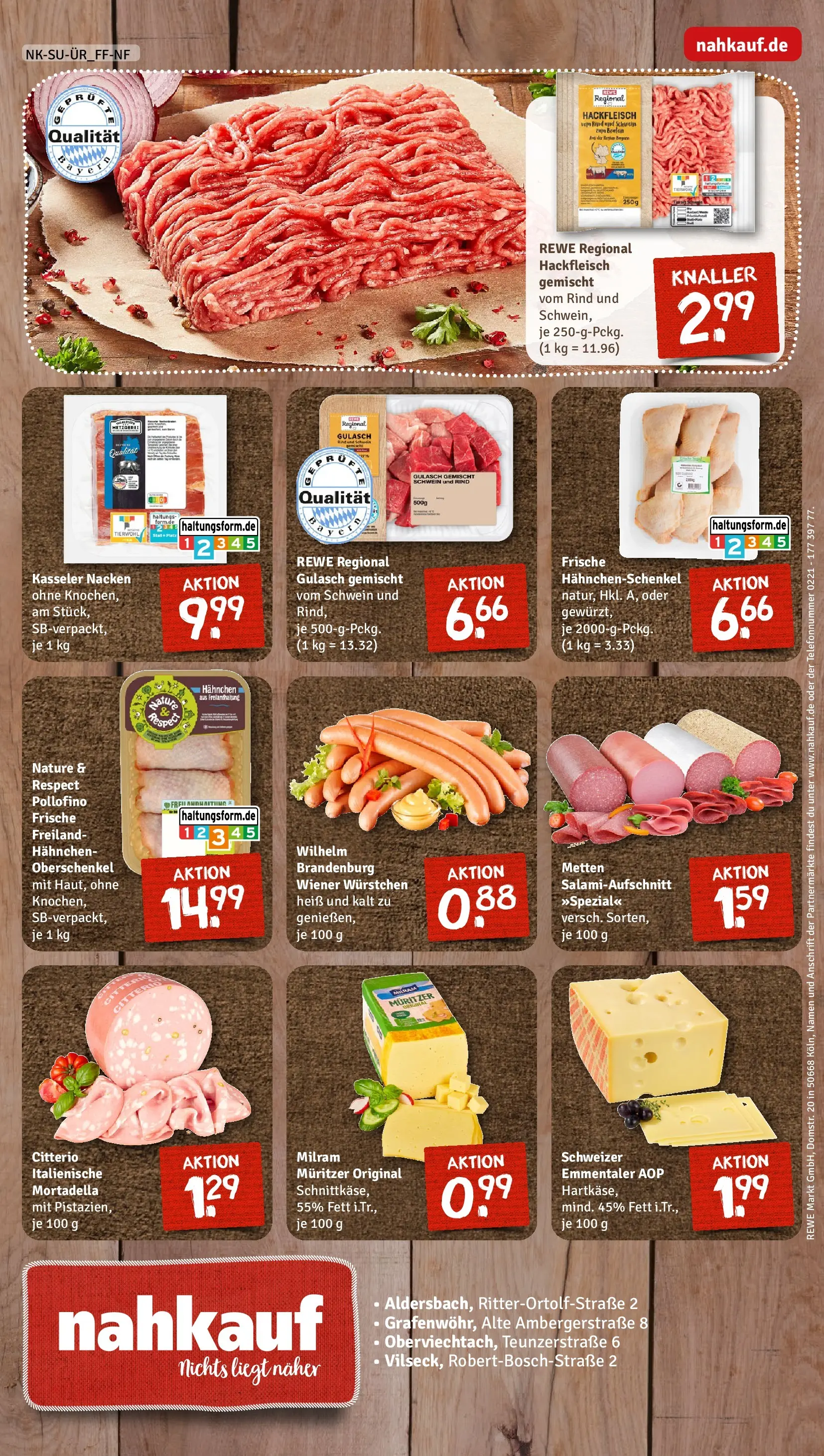 REWE Prospekt ab 16.02.2026 zum Blättern » Angebote | Seite: 8 | Produkte: Hahnchen, Pistazien, Kasseler nacken, Milram